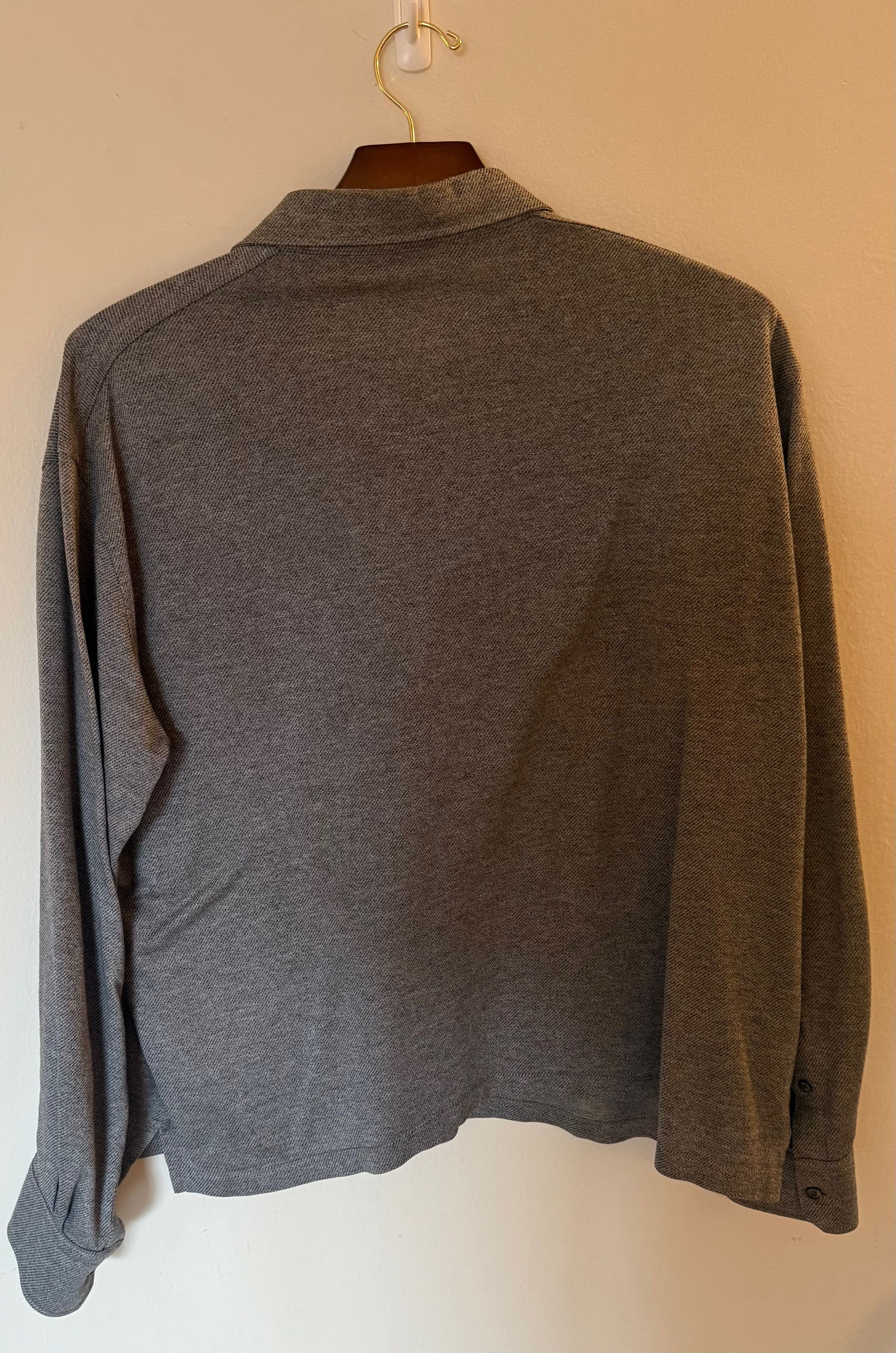 Ermenegildo Zegna Ermenegildo Zegna Long Sleeve Polo Shirt Size US XL / EU 56 / 4 - 2 Thumbnail