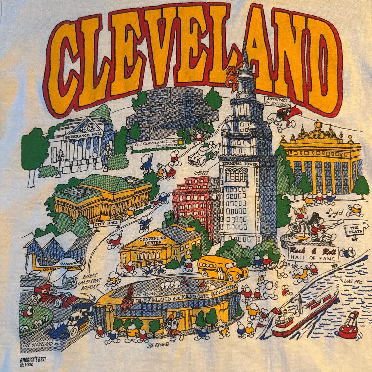 Vintage 90s Cleveland Ohio Tee Size US M / EU 48-50 / 2 - 3 Thumbnail
