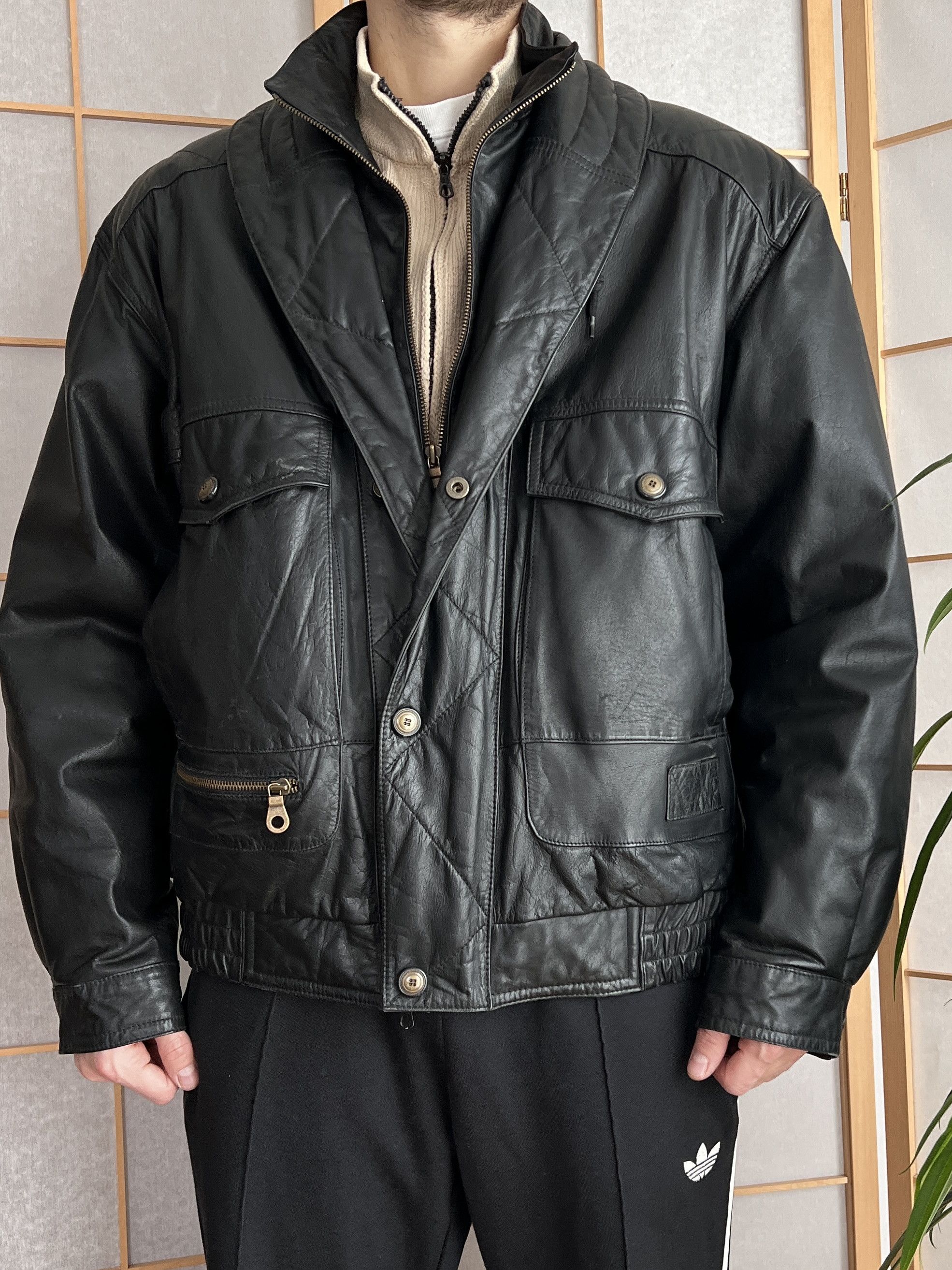 Hysteric Glamour Rick Owens Type Leather Jacket Yohji Yamamoto LGB Style Size US L / EU 52-54 / 3 - 11 Thumbnail