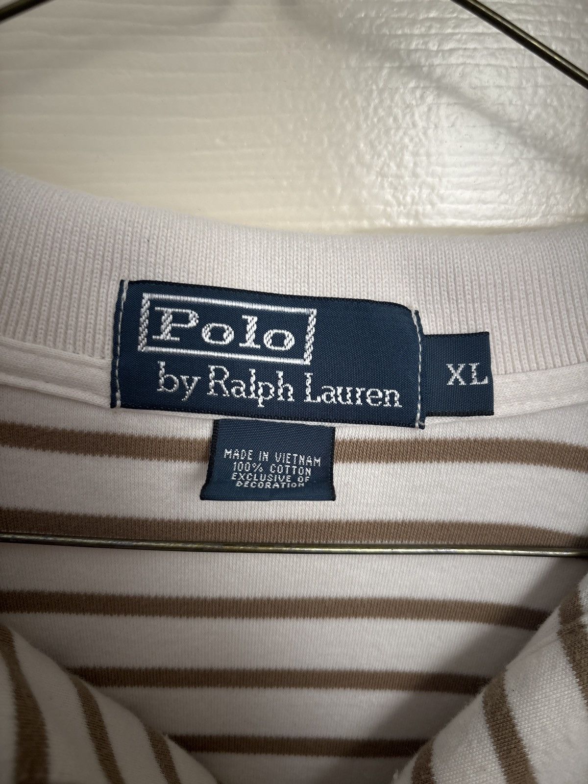 Polo Ralph Lauren Vintage Polo Ralph Lauren Beige Polo Size US XL / EU 56 / 4 - 2 Thumbnail