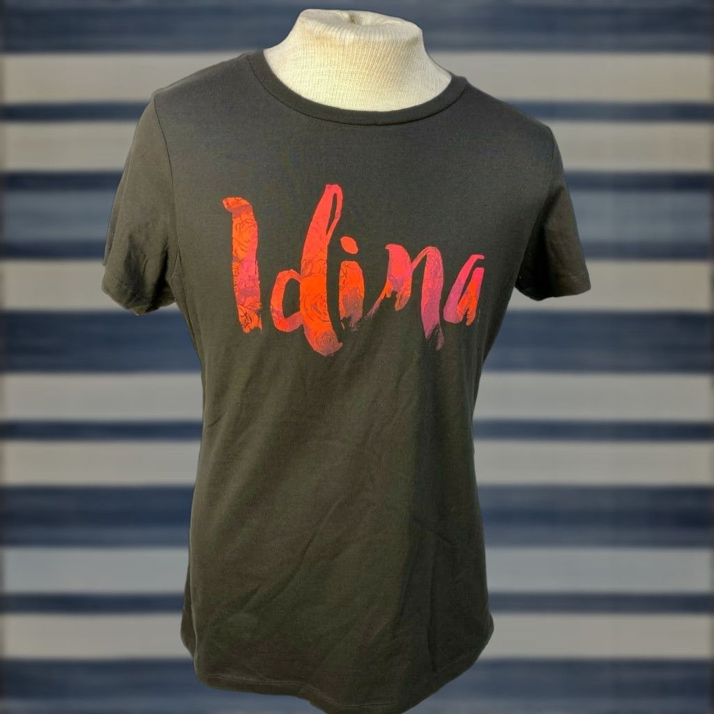 Vintage Idina Menzel T Shirt Floral Idina Menzel Floral Shirt Women XL Black Red Print 90s Concert Frozen Disney IN STOCK XL Womens Size XL / US 12-14 / IT 48-50 - 1 Thumbnail