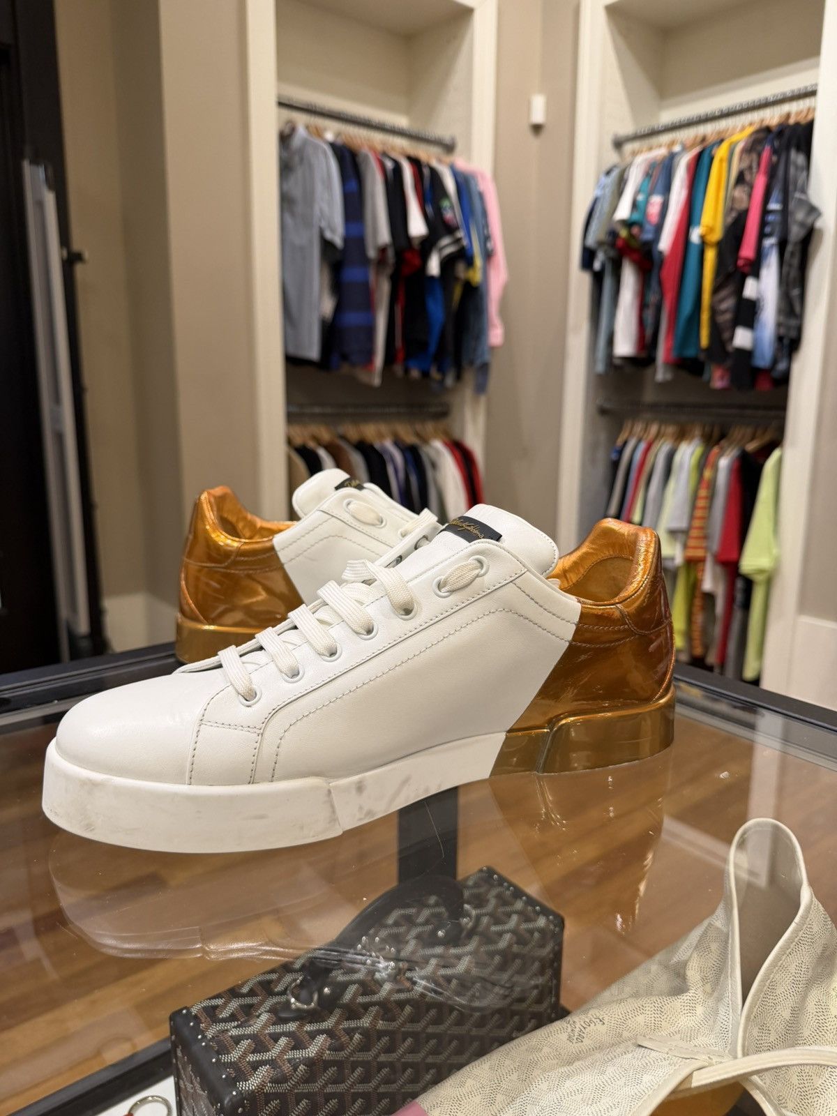 Dolce & Gabbana Dolce & Gabbana Portofino -Gold White Size US 10.5 / EU 43-44 - 2 Thumbnail