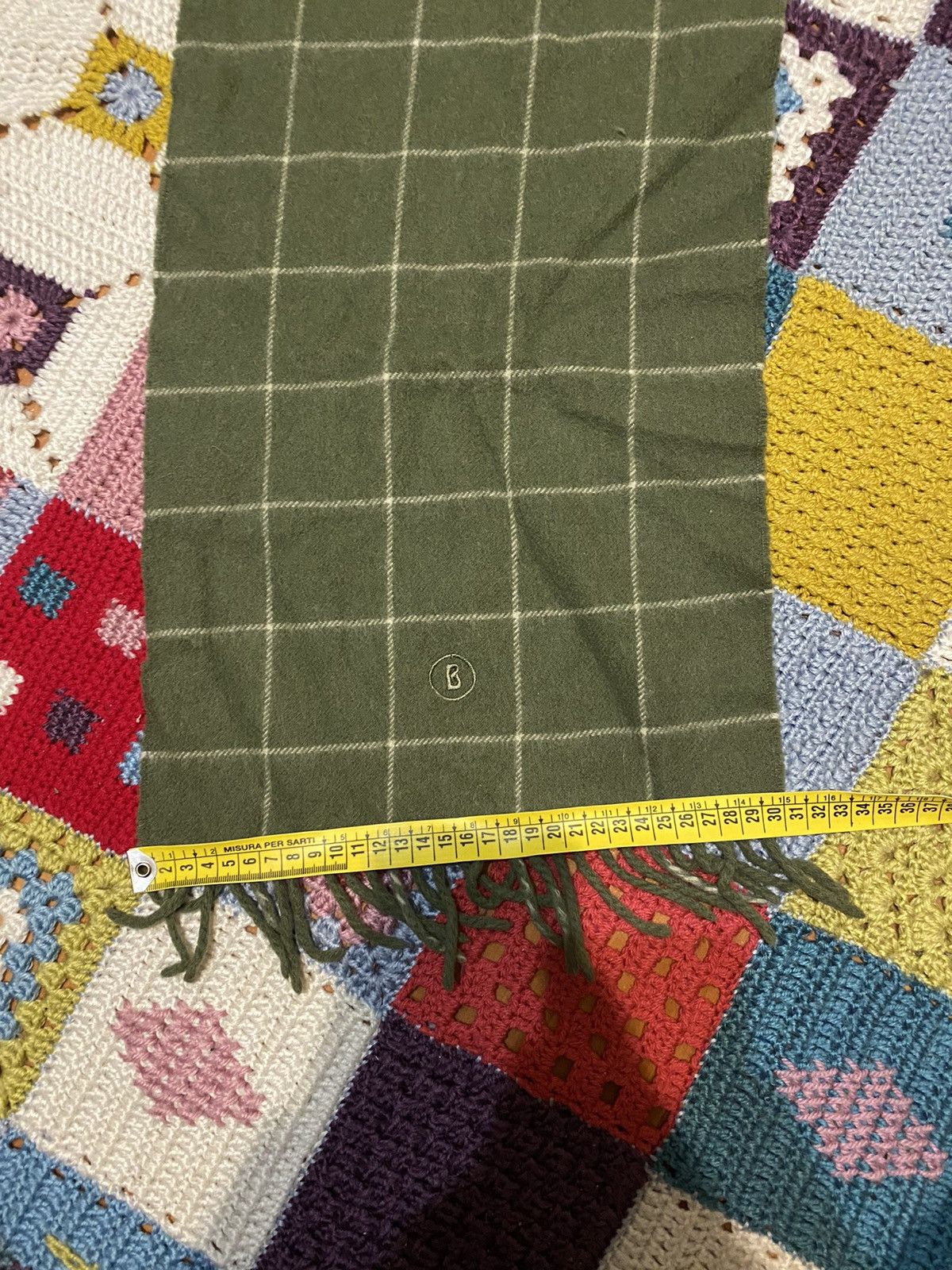 Bogner × Designer Bogner Rare Logo Baby Alpaca Wool Scarf Size ONE SIZE - 8 Thumbnail