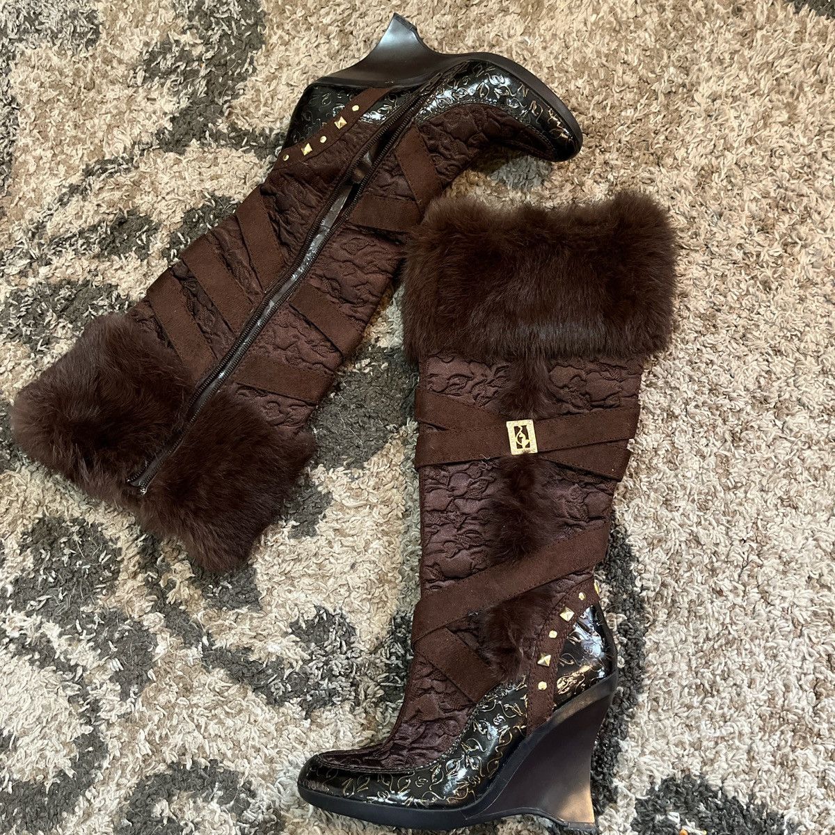 Other Baby Phat fur boots Size US 7.5 / IT 37.5 - 3 Thumbnail