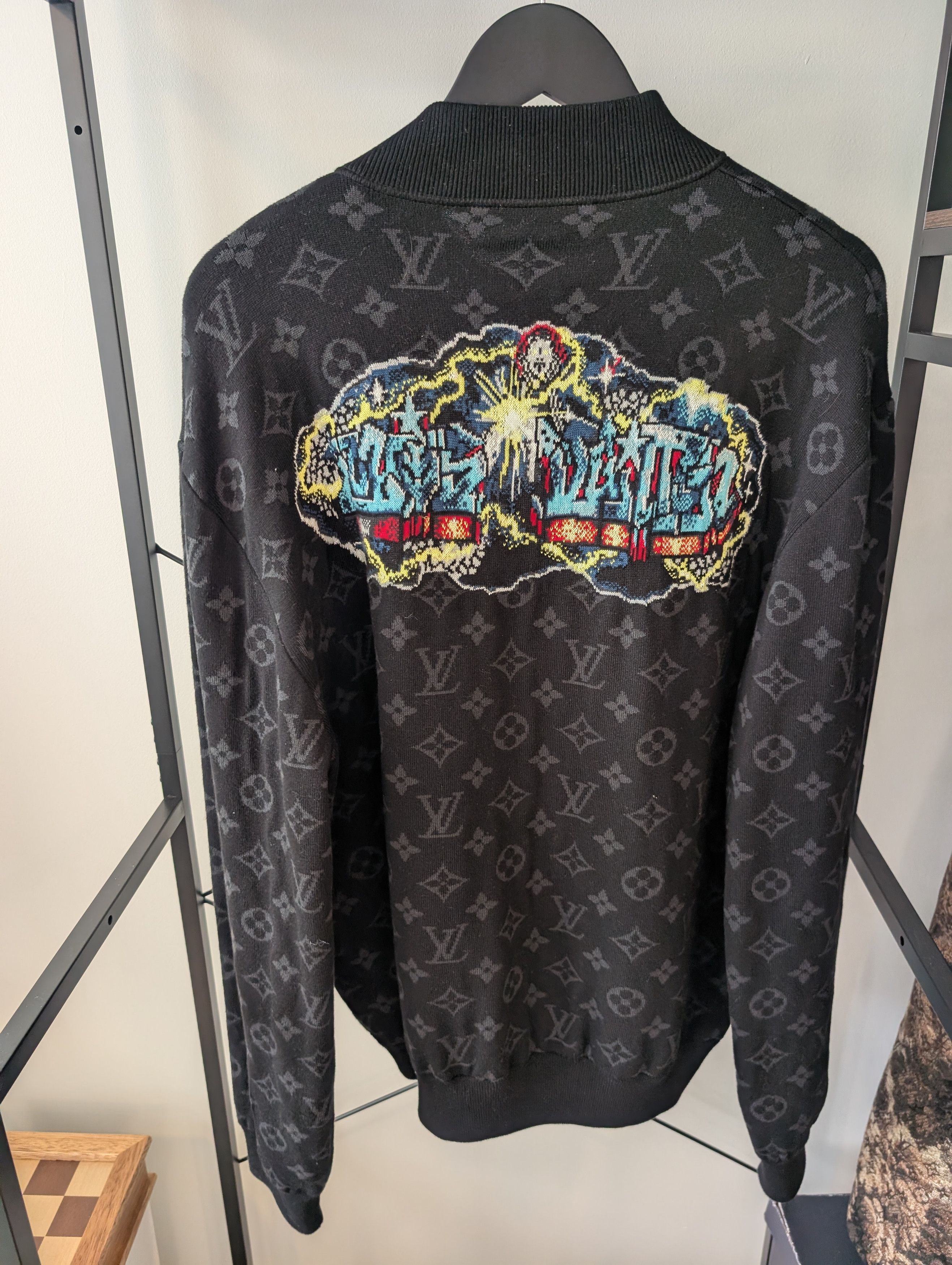 Louis Vuitton Louis Vuitton monogram graffiti knit bomber zip up Size US XL / EU 56 / 4 - 2 Thumbnail
