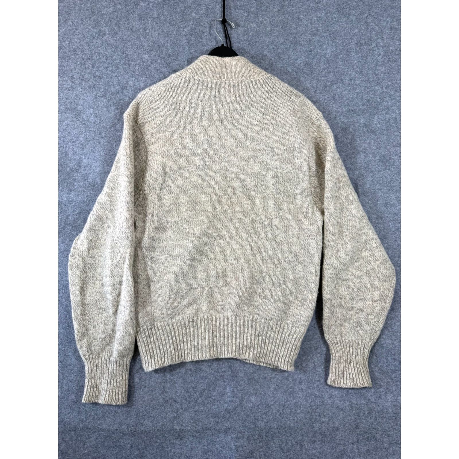 CO VINTAGE Aspetuck Trading Co Wool Sweater Mens Large Beige Pullover Henley Long Sleeve Size US L / EU 52-54 / 3 - 7 Thumbnail