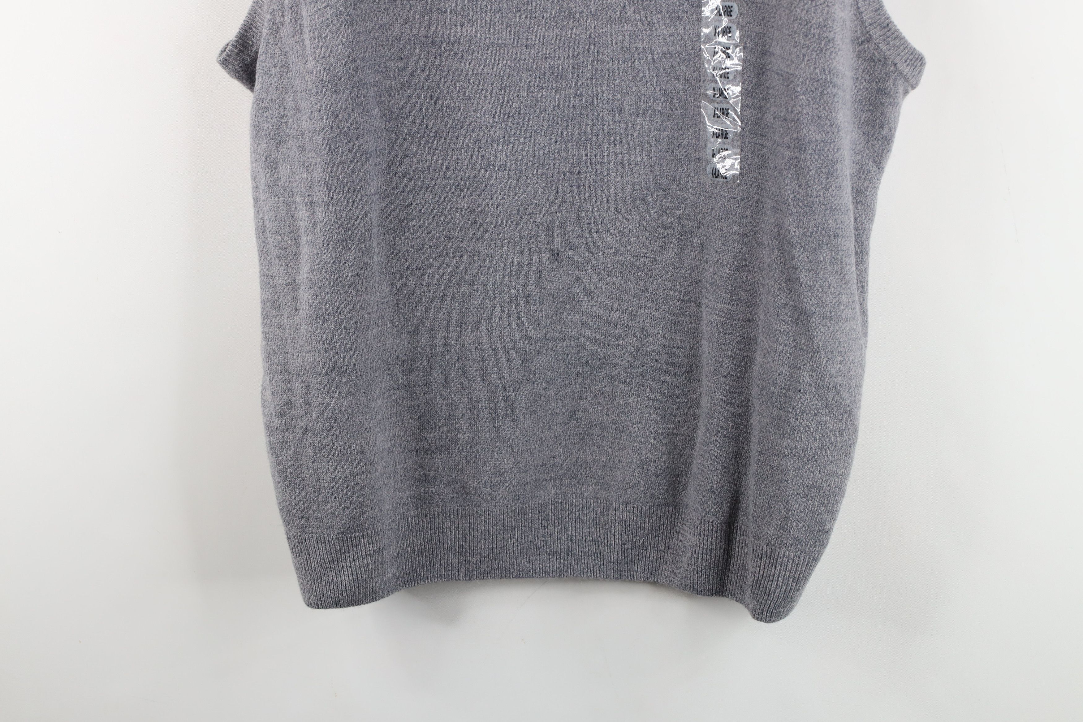 Vintage Deadstock Vintage 90s Streetwear Knit Sweater Vest Gray Size US XL / EU 56 / 4 - 3 Thumbnail