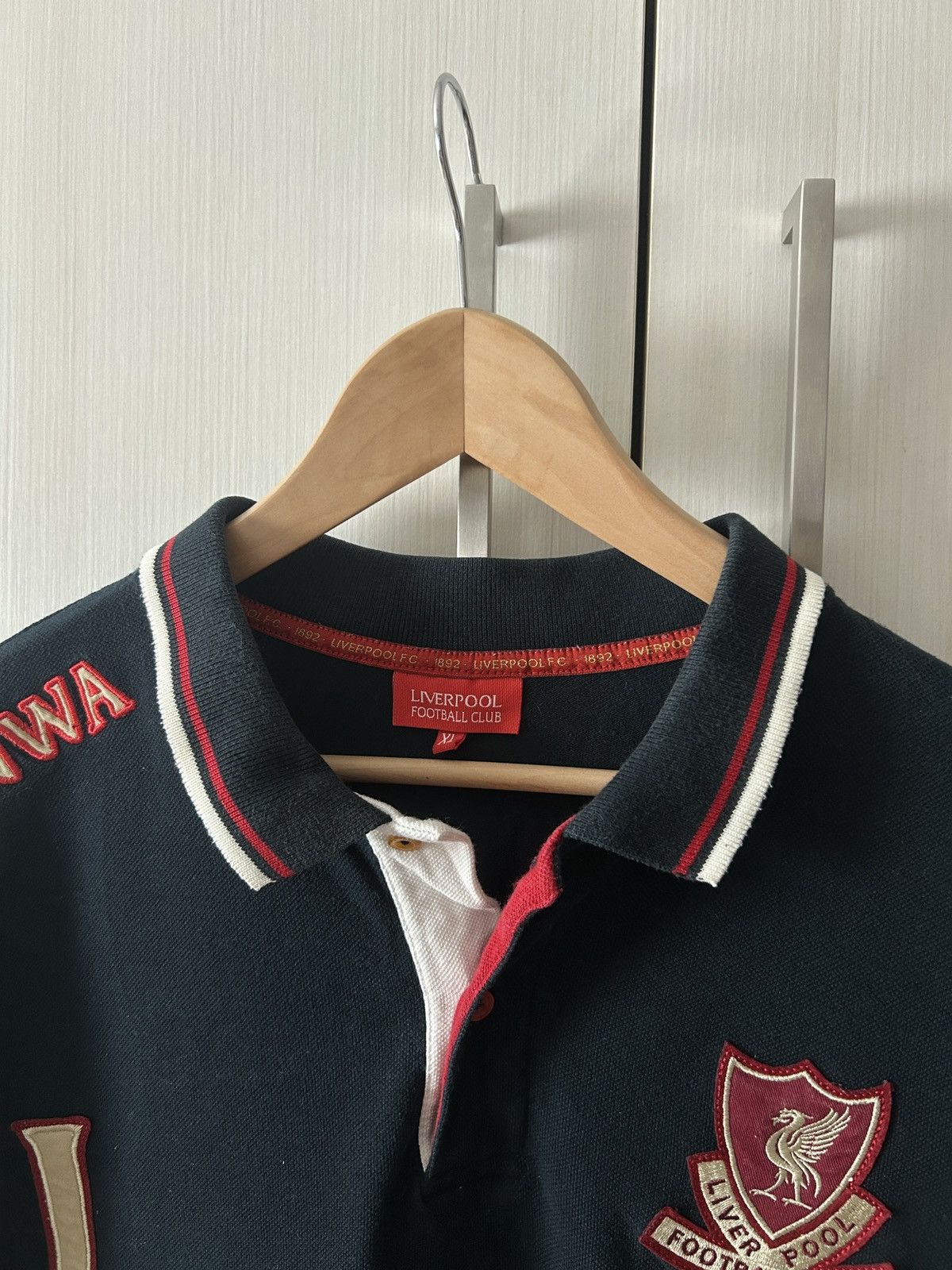 Vintage Vintage LiverPool Big logo soccer polos shirt mens Size US XL / EU 56 / 4 - 4 Thumbnail