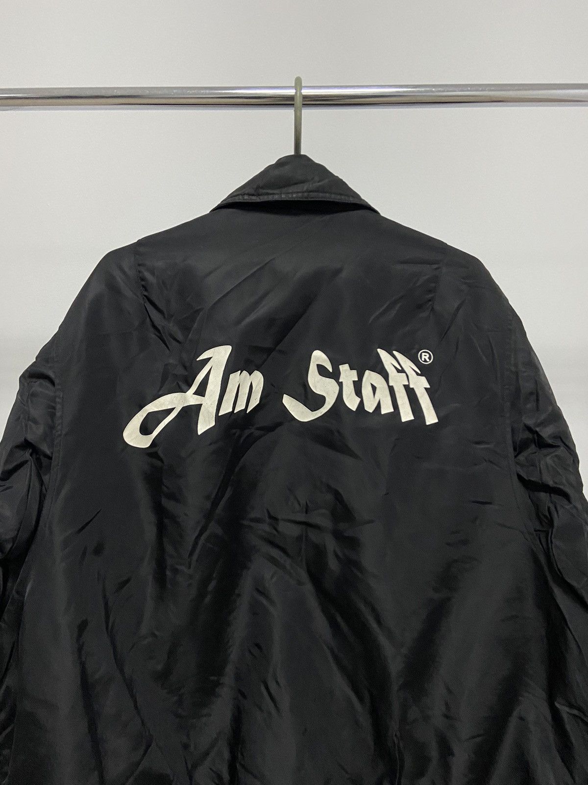 Vintage Bomber Am Staff Vintage Big Logo Dog Zip Nylon Size US XL / EU 56 / 4 - 2 Thumbnail