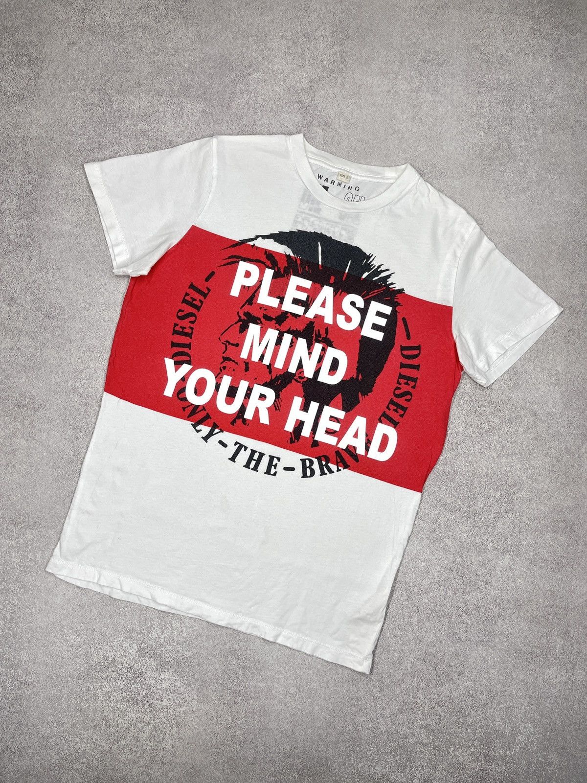 Diesel Mens Diesel T Shirt White Big Logo Punk More Kaos Size S Size US S / EU 44-46 / 1 - 1 Thumbnail