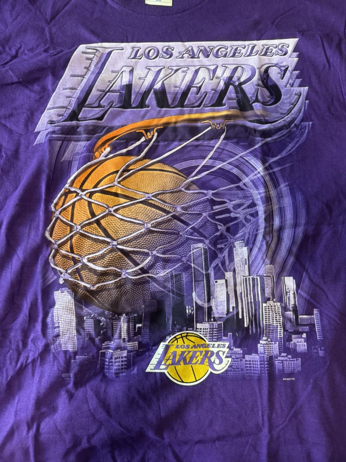 NBA × Pro Player × Vintage Purple vintage 90s Los Angeles Lakers tee Size US XL / EU 56 / 4 - 2 Thumbnail