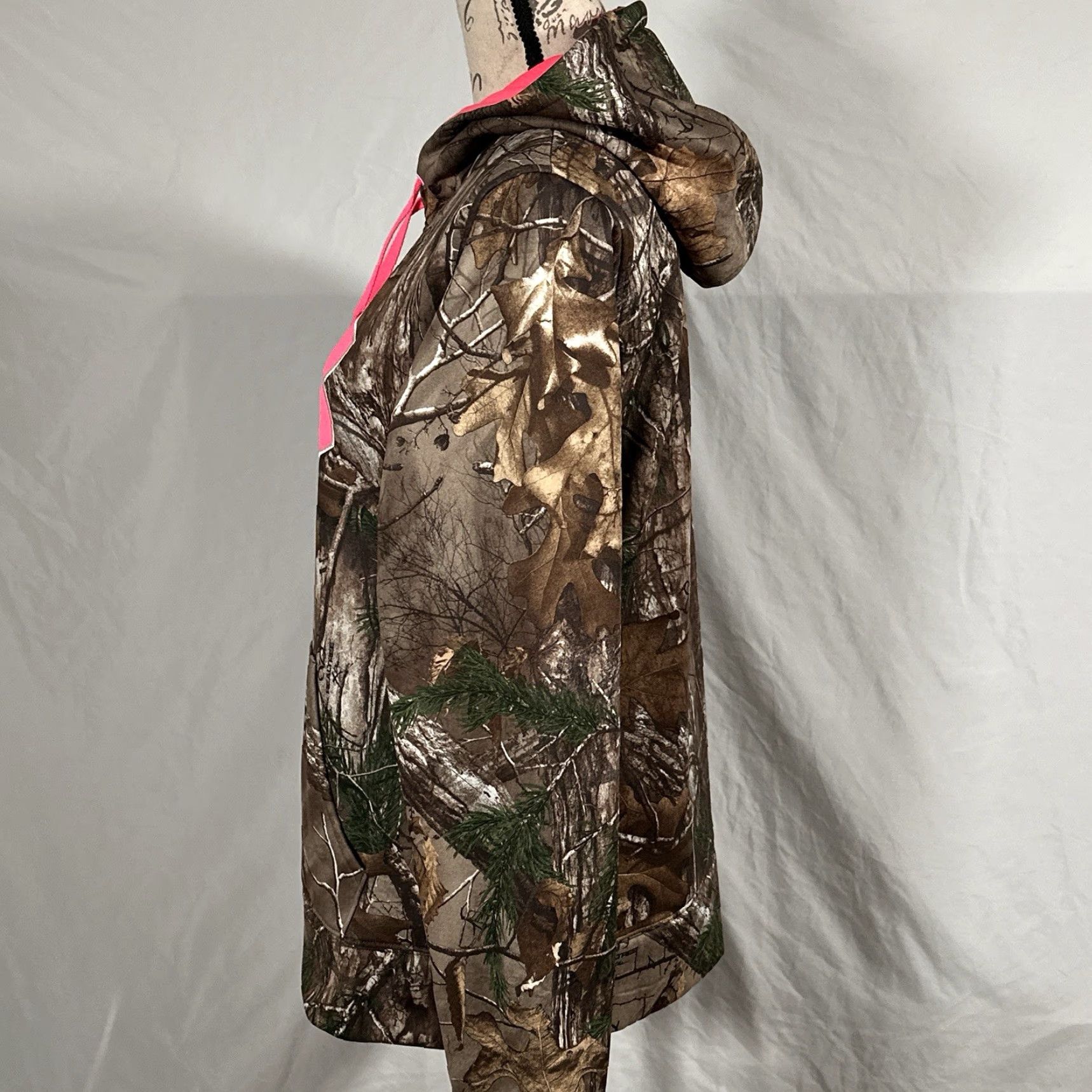 Under Armour Under Armour Boxy Camo Hoodie Womens Medium Brown Woodland UA Cold Gear Realtree Size M / US 6-8 / IT 42-44 - 3 Thumbnail