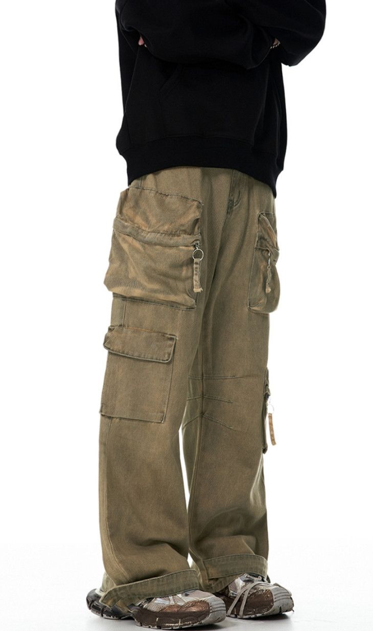 Japanese Brand × Vintage Scrap Vintage Zipper Pocket Workwear Baggy Pants Size US 32 / EU 48 - 5 Thumbnail