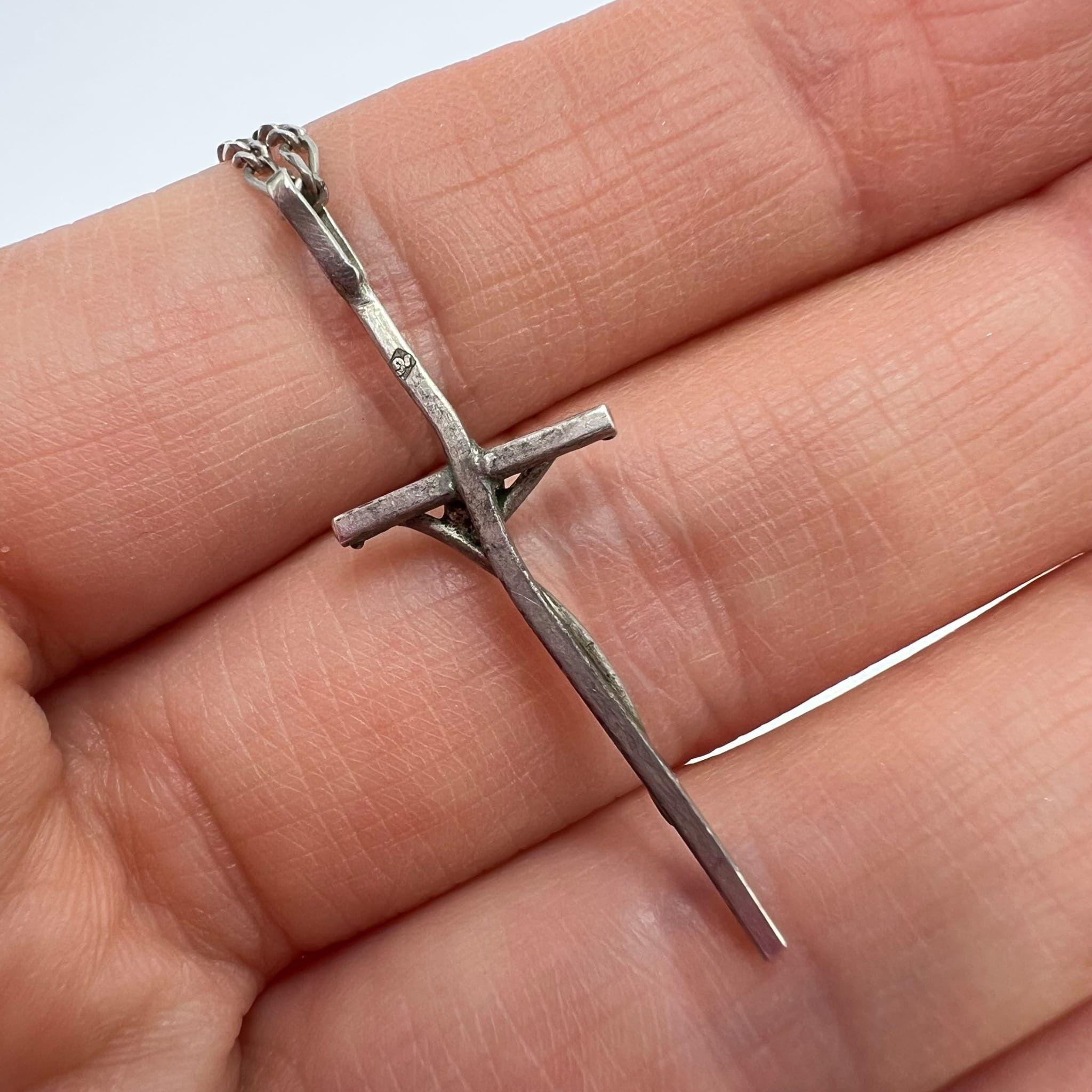 Sterling Silver Vintage 925 Sterling Silver Cross Necklace 3.10 g Size ONE SIZE - 2 Thumbnail