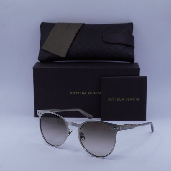 Bottega Veneta Bottega Veneta BV0225S 002 Sunglasses Silver Square Frame Size ONE SIZE - 10 Thumbnail
