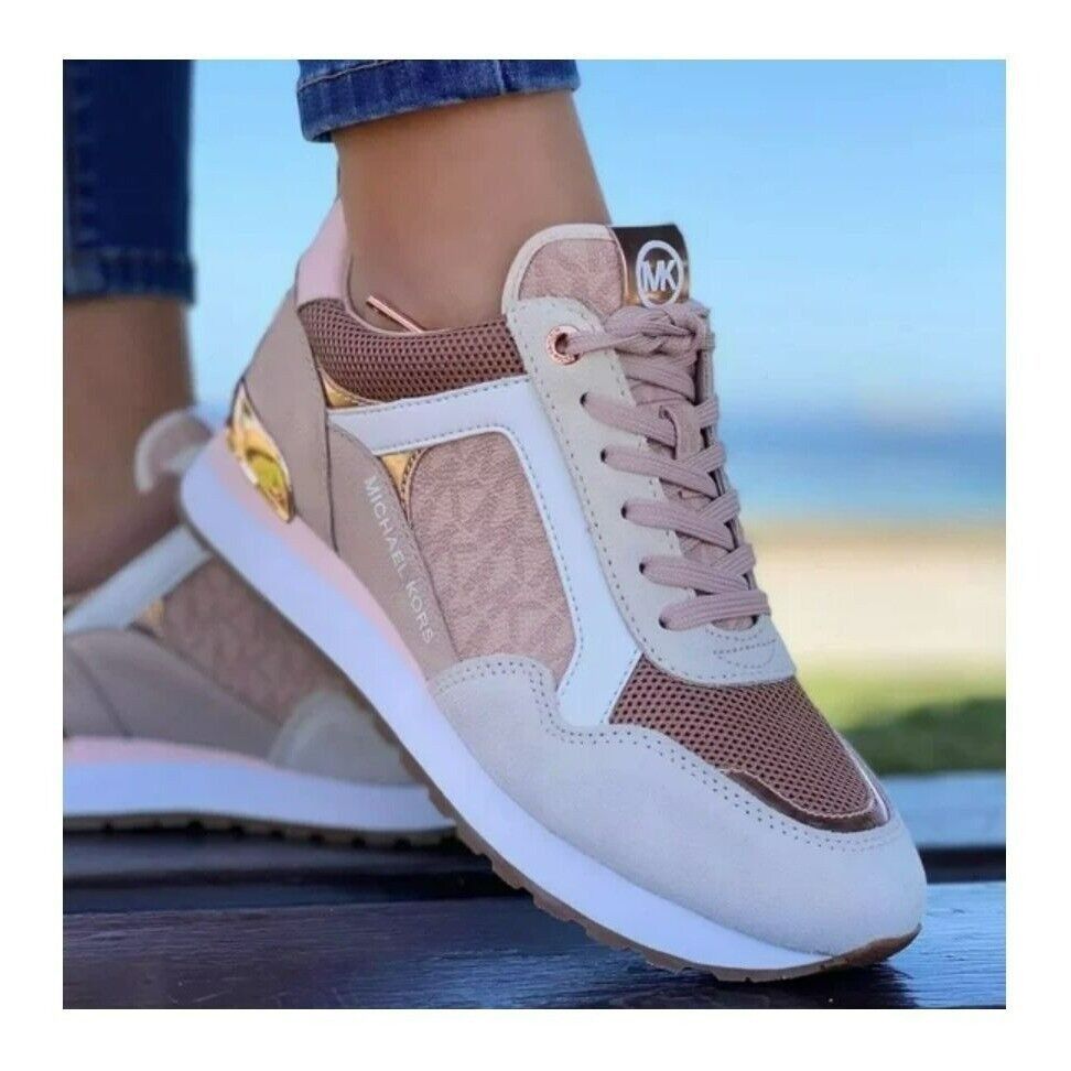 image of New 5 Michael Kors Womens Wilma Trainer Sneakers Shoes Sof in Pink