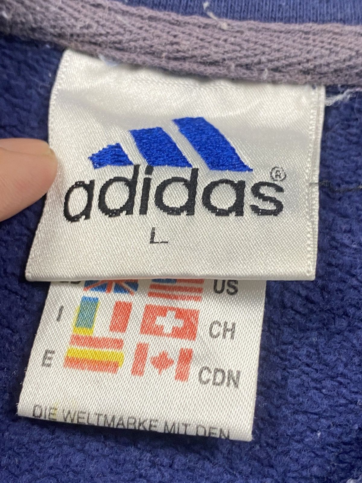 Adidas Vintage y2k Adidas Three Stripes Crewneck Size US L / EU 52-54 / 3 - 6 Thumbnail