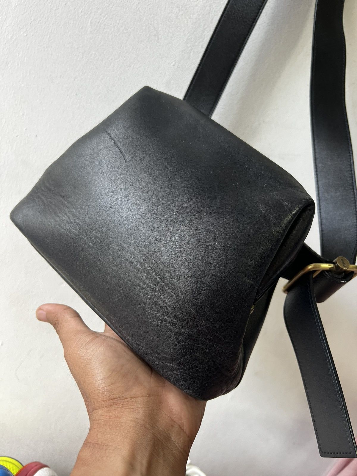Leather Osoi Mini Brot Black Leather Crossbody Bag Size ONE SIZE - 2 Thumbnail