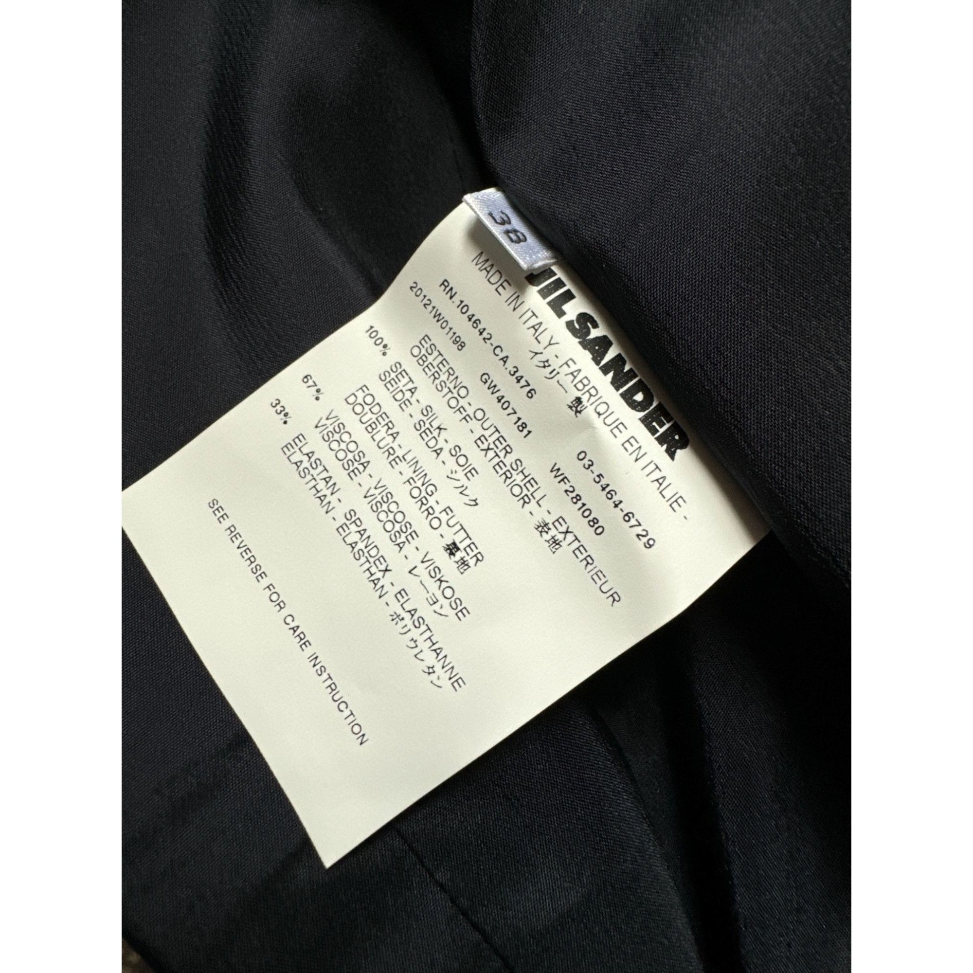 Jil Sander 2012 Black Silk Embellished Dress Size M / US 6-8 / IT 42-44 - 7 Thumbnail