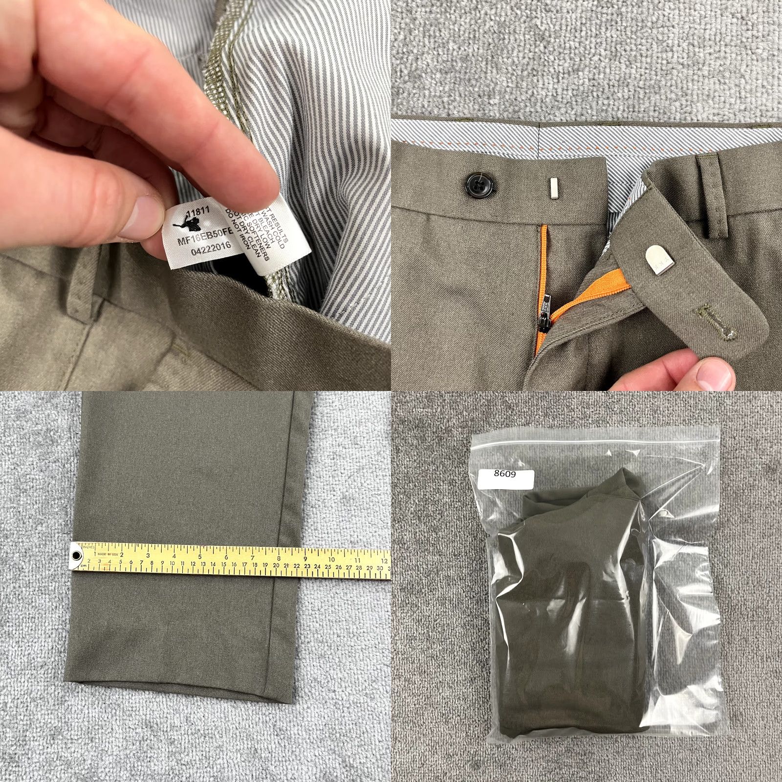 Peter Millar PETER MILLAR Pants Mens 35 x 29 Brown Franklin Performance Golf Trousers Pleated Size US 35 - 8 Thumbnail