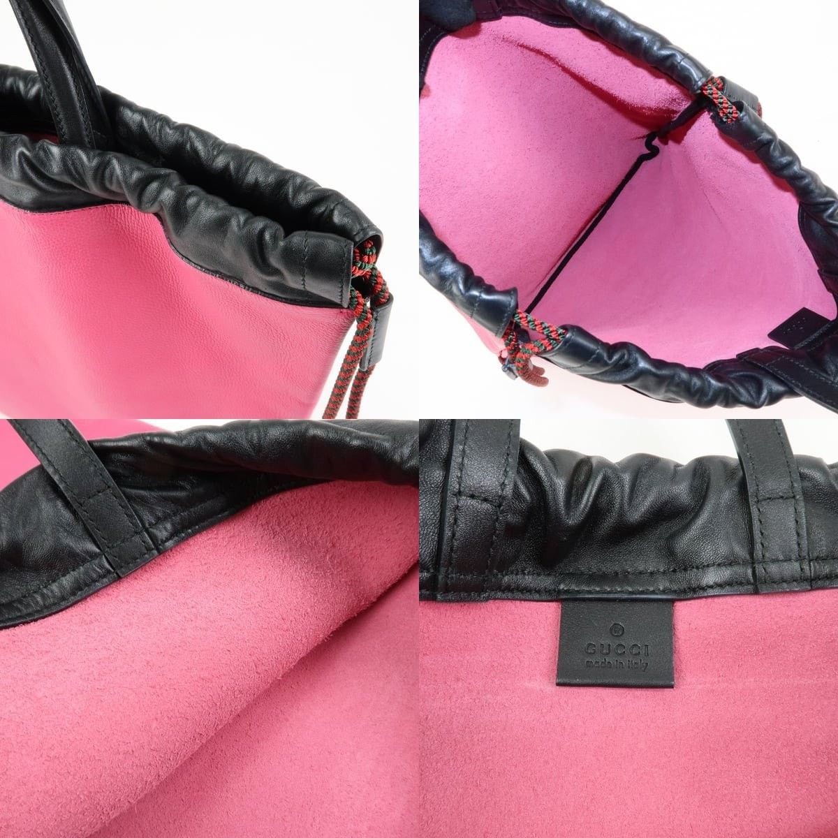Gucci Gucci Interlocking G Drawstring Backpack Calfskin Pink Size ONE SIZE - 7 Thumbnail