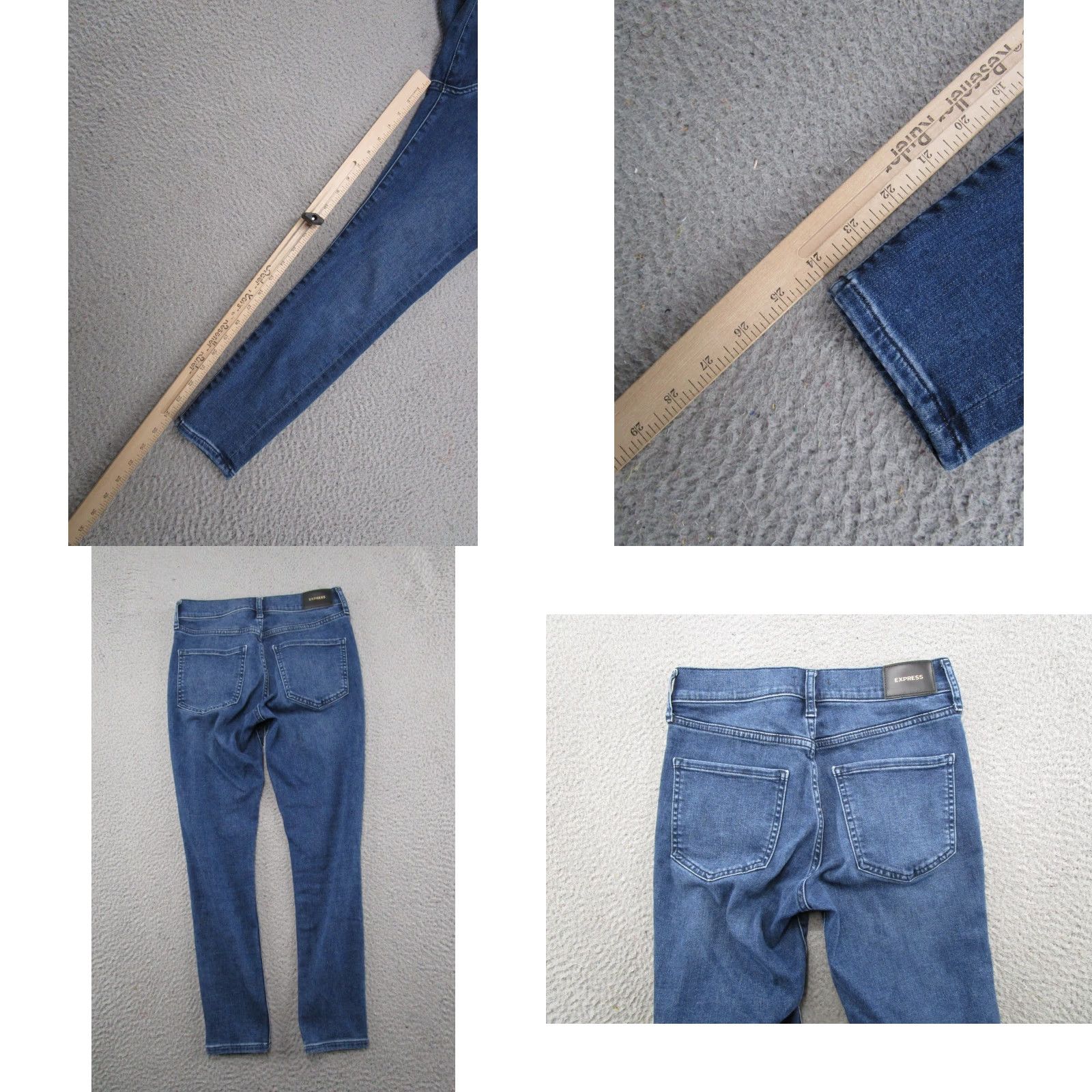 Express Express Womens Jeans Skinny Mid Rise Blue Stretch 2S Denim 5-Pocket Regular Subcategory: Jeans Size 26" / US 2 / IT 38 - 9 Thumbnail