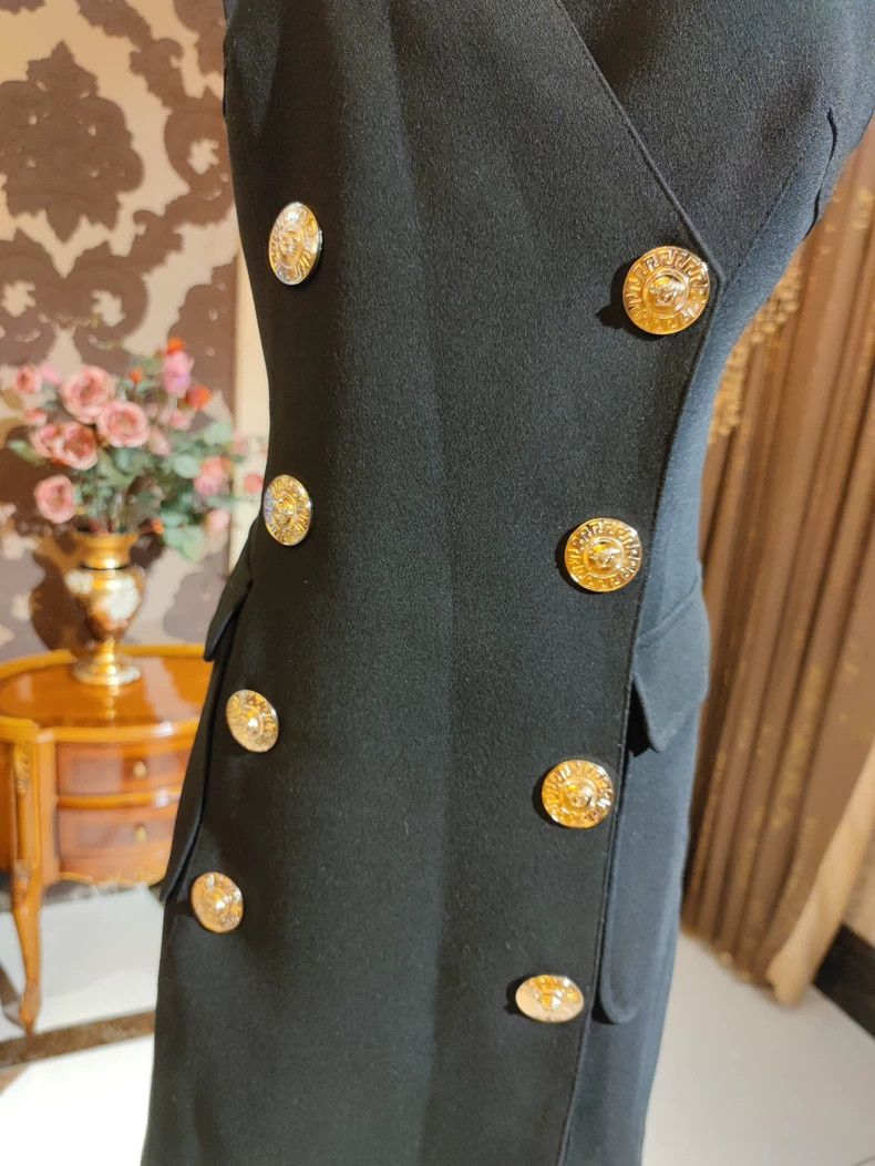 Versace Versace Medusa gold buckle suit vest dress dress Size M / US 6-8 / IT 42-44 - 4 Thumbnail
