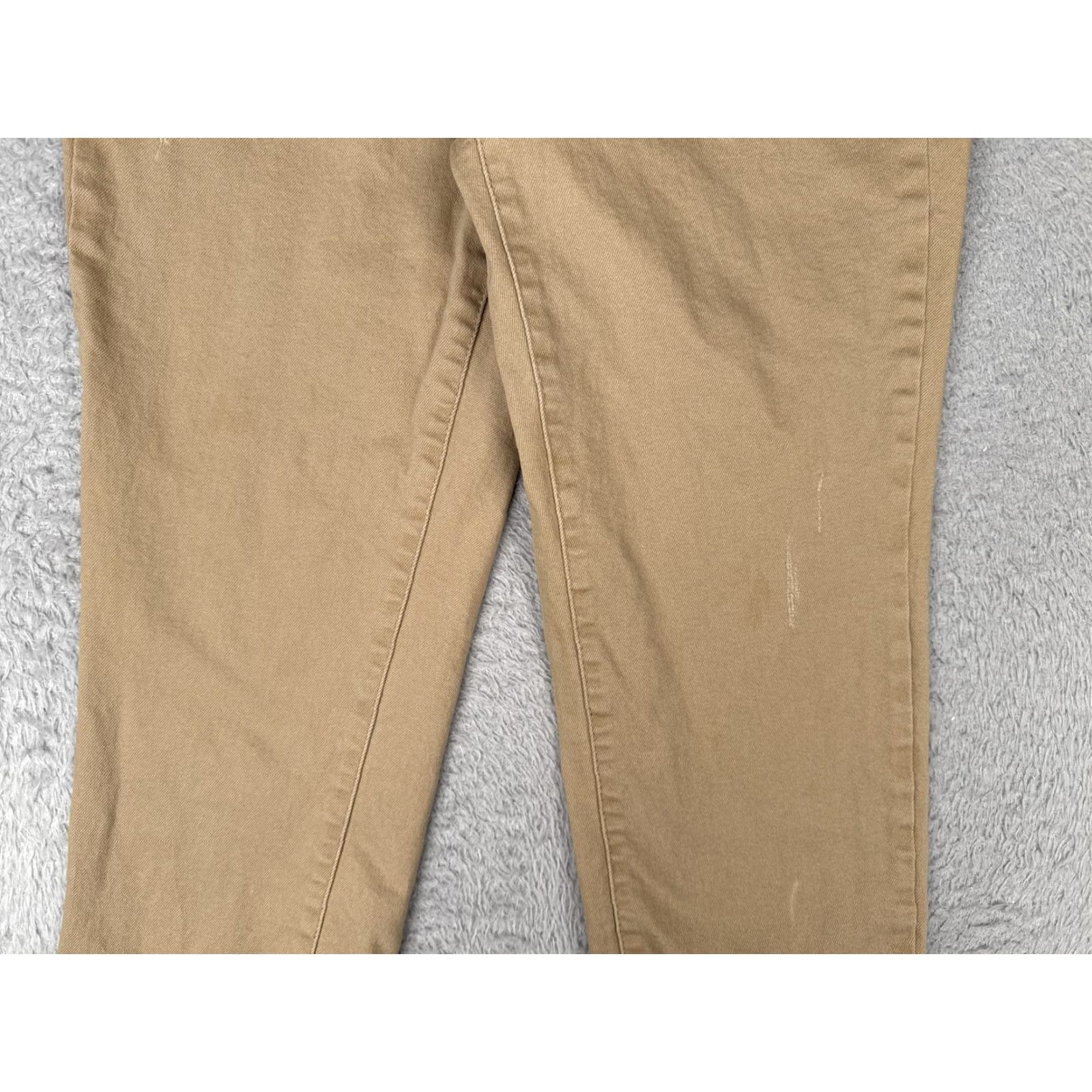 Vintage Time And Tru Pants Womens 6 Brown Mid Rise Cropped Chino Stretch Distressed Pockets Capris Casual Womens Size 28" / US 6 / IT 42 - 3 Thumbnail