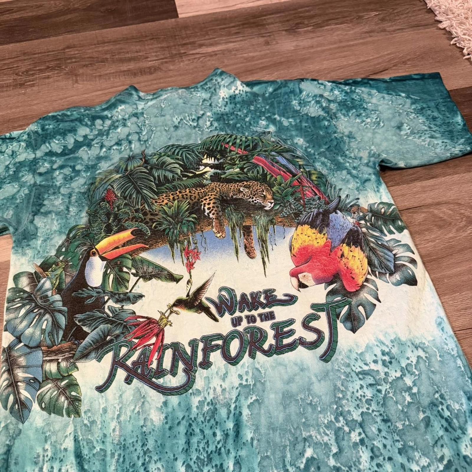 Other vintage wake up to the rainforest all over print t shirt L Size US L / EU 52-54 / 3 - 4 Thumbnail