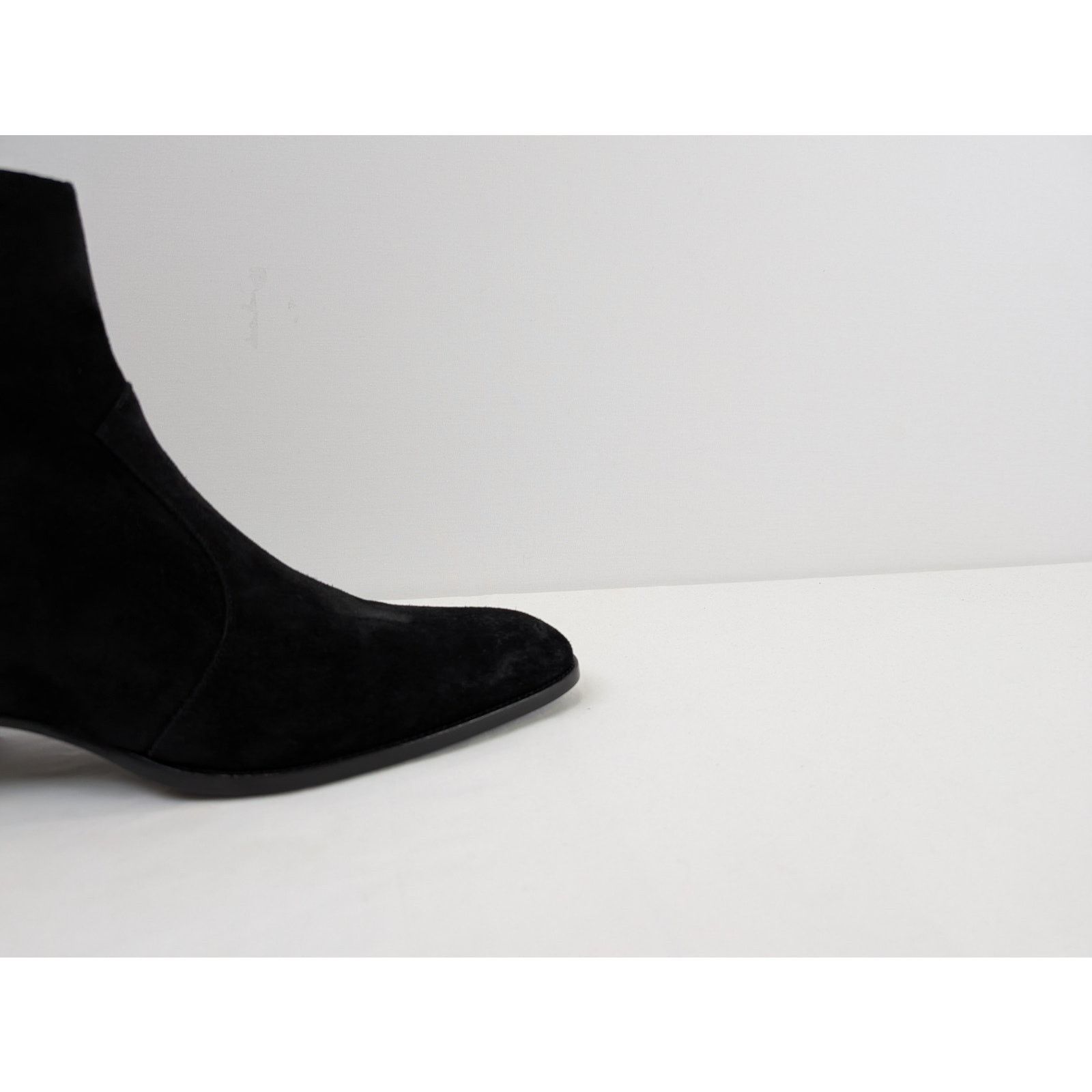 Saint Laurent Paris o1rshd1 Wyatt Chelsea Suede Boots in Black Size US 13 / EU 46 - 4 Thumbnail