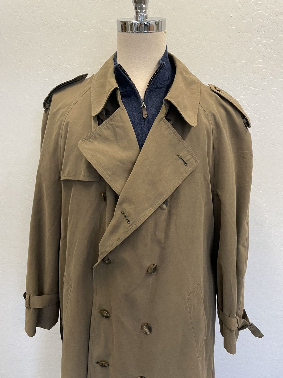Brooks Brothers × Vintage Vintage Double Breasted Twill Trench Size US XXL / EU 58 / 5 - 2 Thumbnail