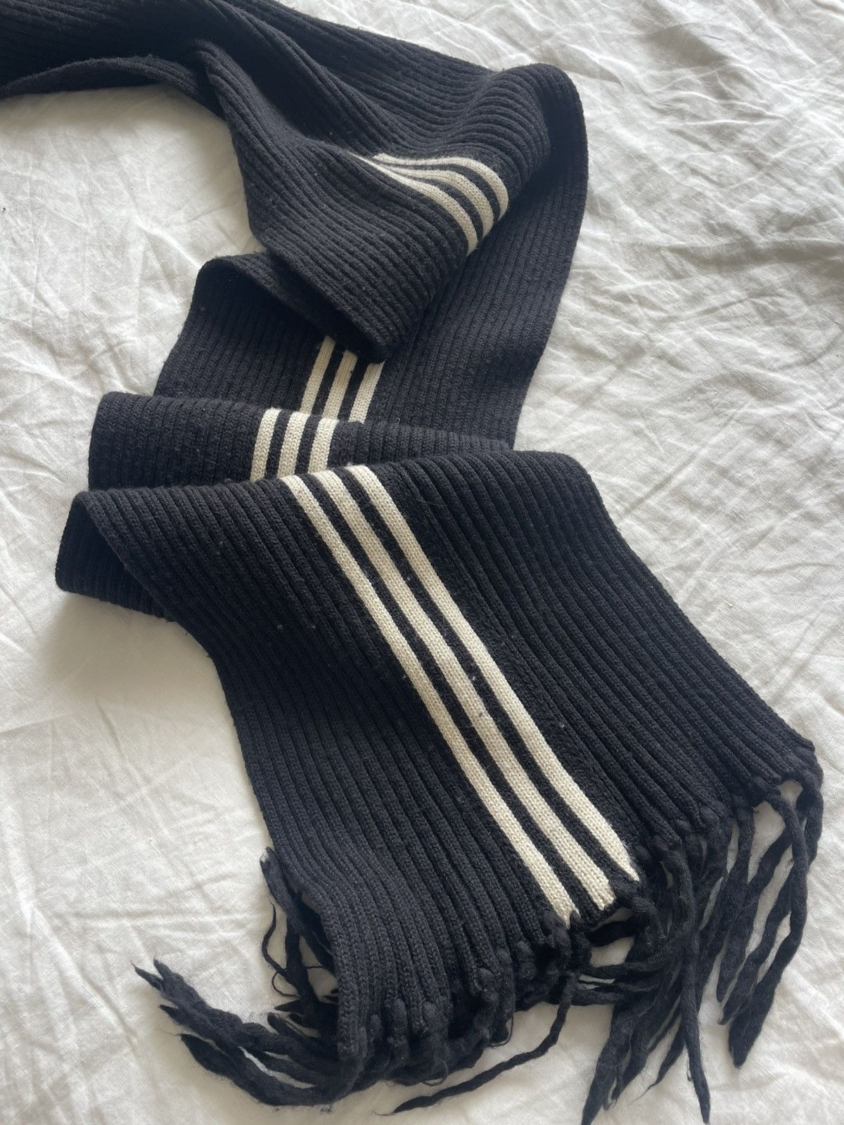 Y-3 Y-3 Yohji Yamamoto Wool Striped Scarf Size ONE SIZE - 1 Thumbnail