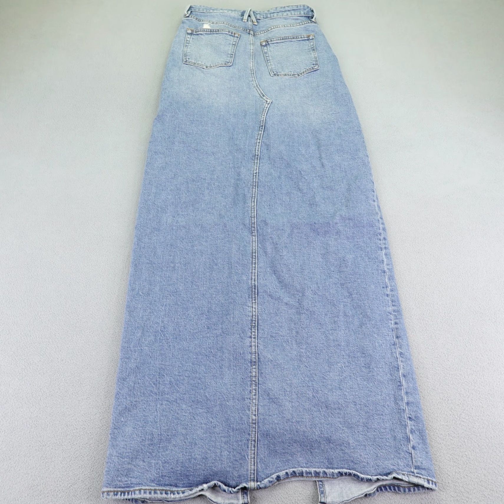 Good American VINTAGE Good American Denim Skirt Women's Maxi Long Blue Cotton Casual 0/25 Size 25" / US 0 / IT 36 - 5 Thumbnail