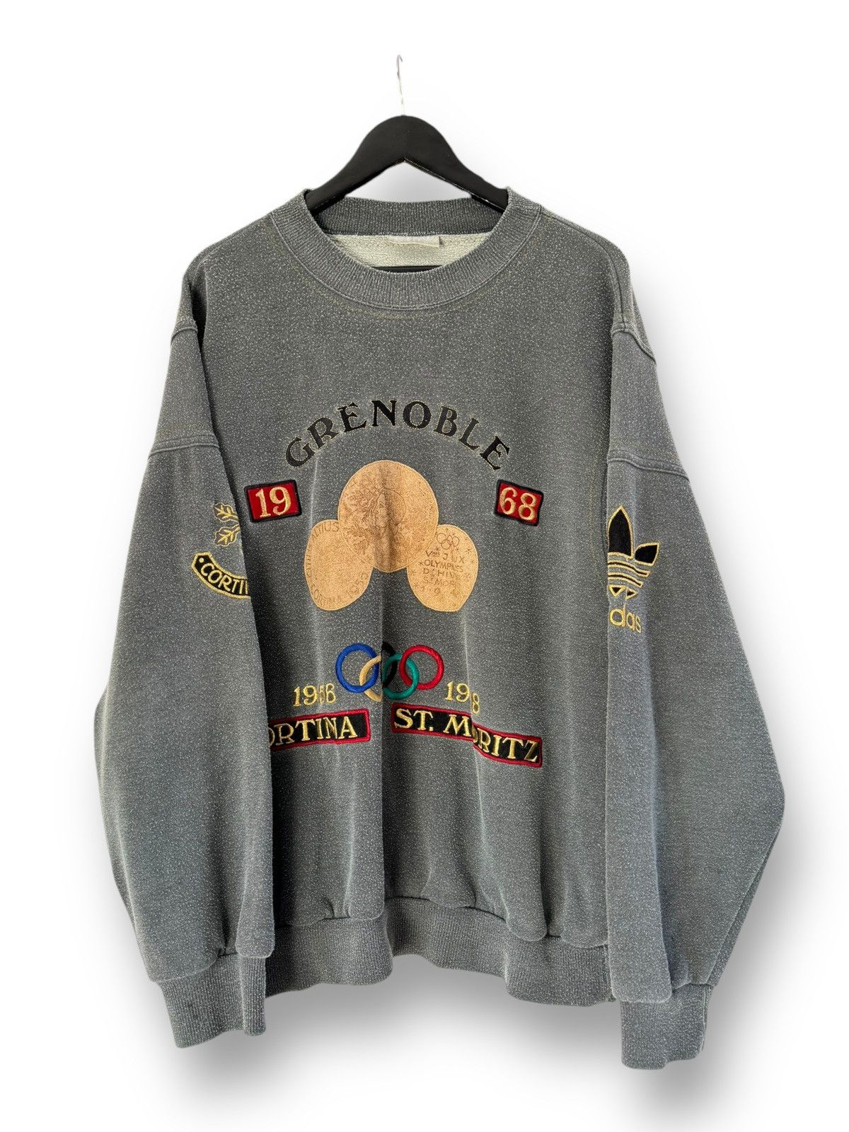 Adidas Vintage 1968 Adidas Grenoble Winter Olympic Games Paris Size US XL / EU 56 / 4 - 1 Thumbnail