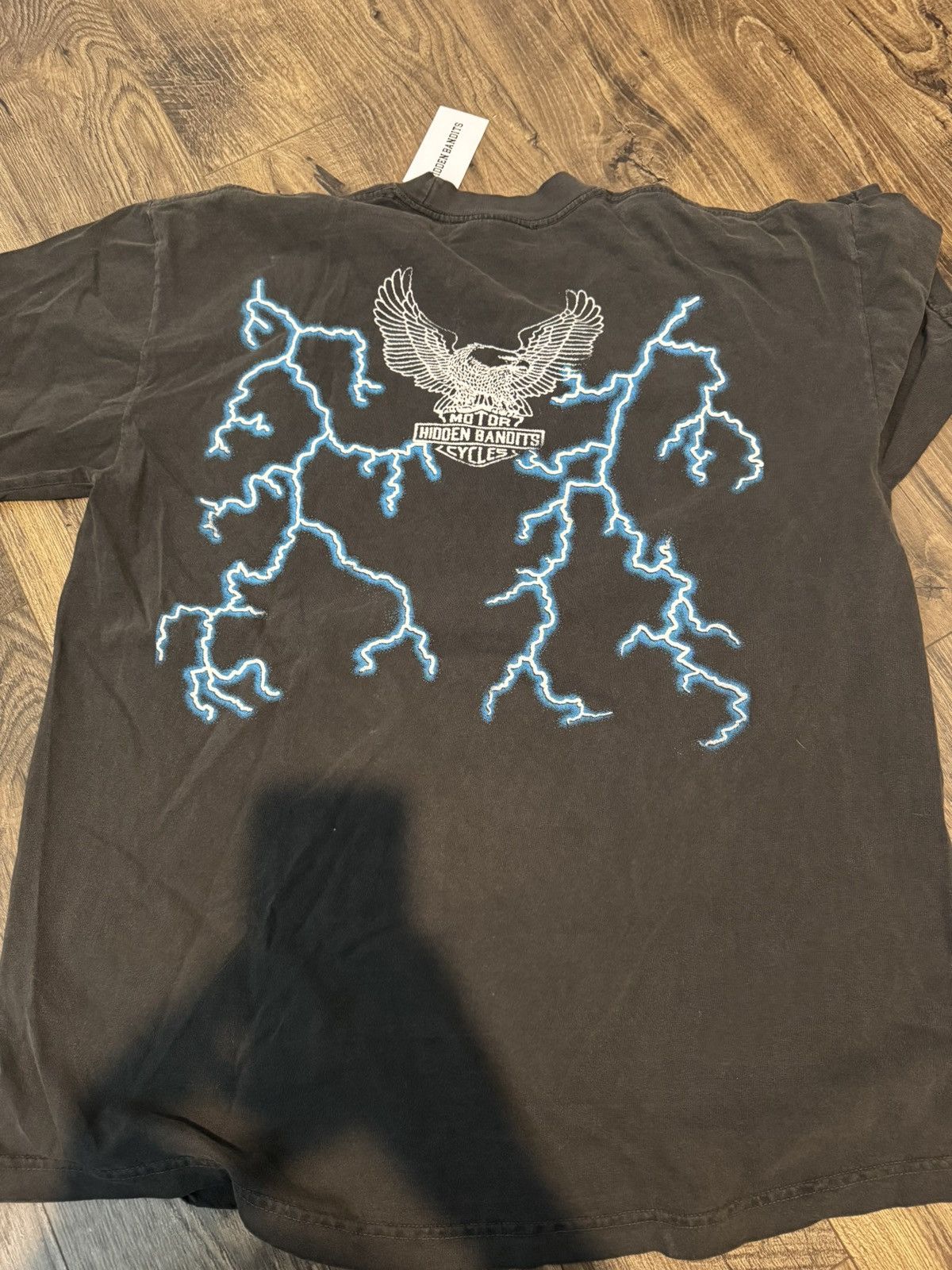 Vintage Washed black hidden bandits lightning harley davidson Size US XL / EU 56 / 4 - 2 Thumbnail