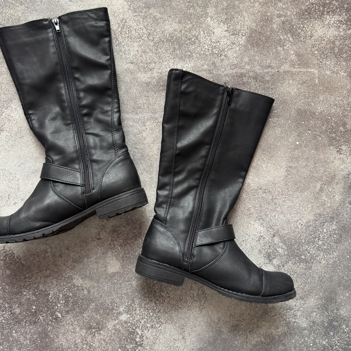 If Six Was Nine Avant Garde Vintage Strap Details Faux Leather Boots Size US 8 / IT 38 - 9 Thumbnail