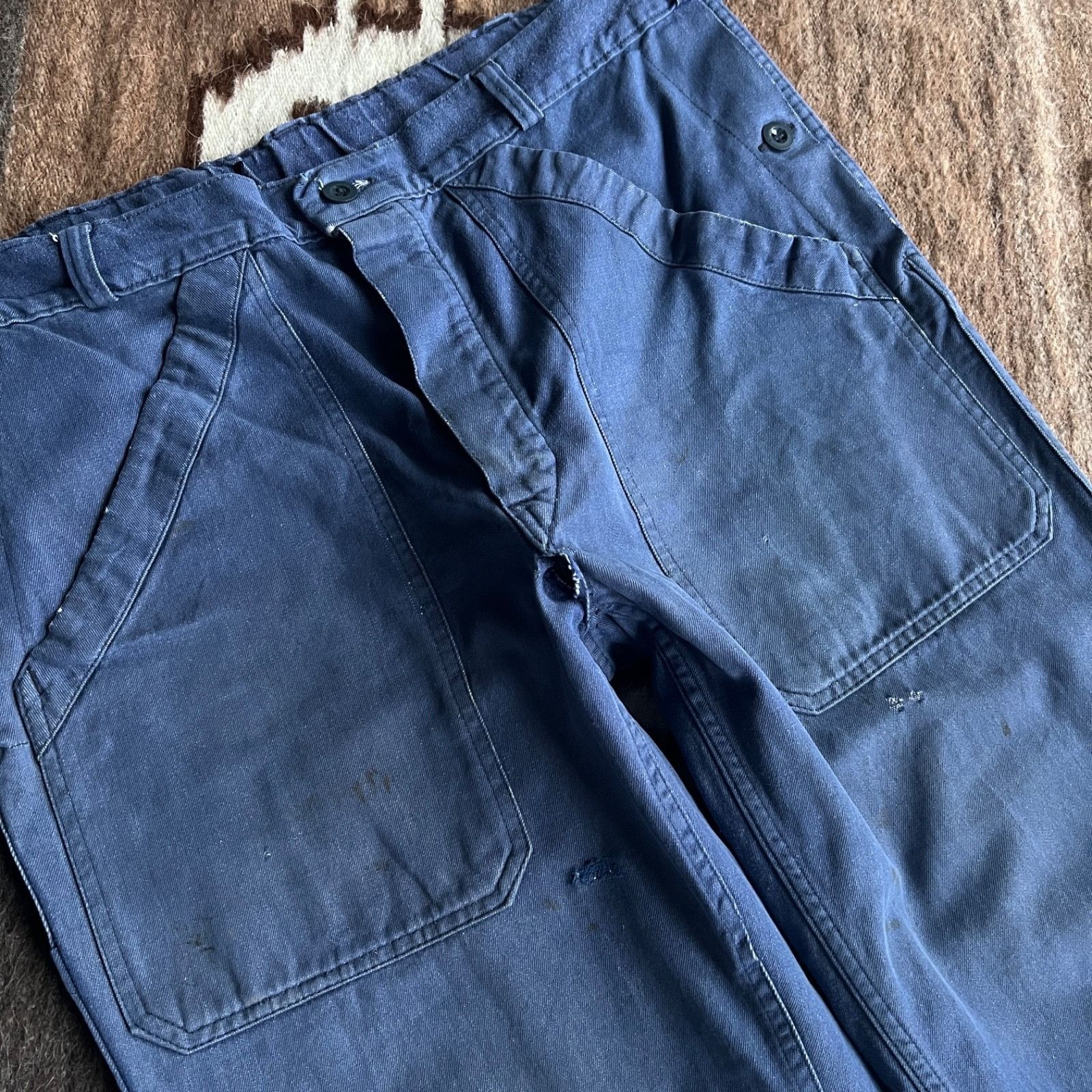 Vintage Vintage Spilag French Workwear Carpenter Utility Pants 9800A Size US 36 / EU 52 - 8 Thumbnail