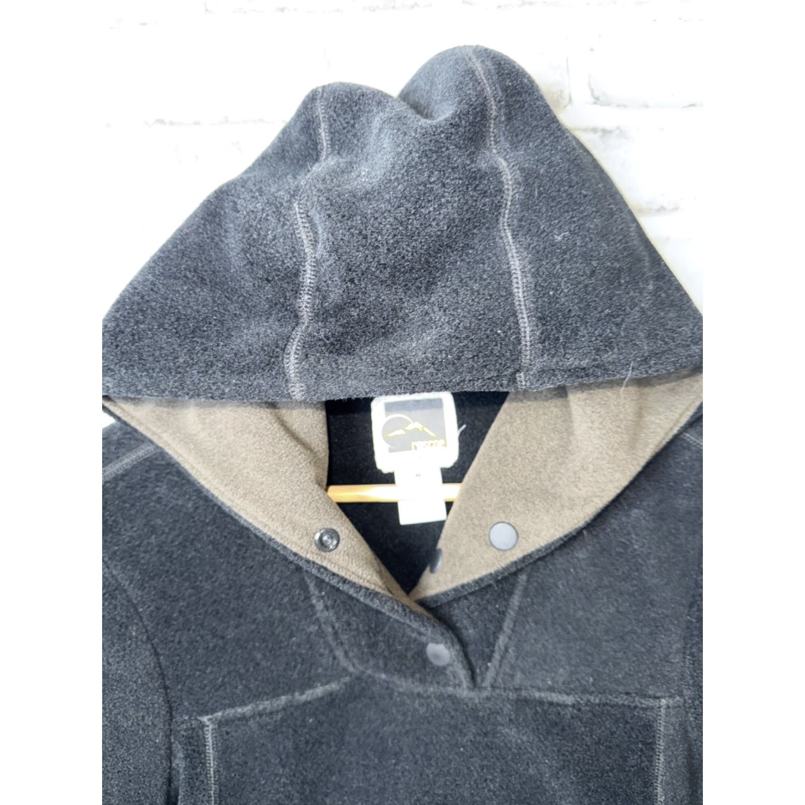 Vintage Roscoe Outdoor Fleece Pullover Hoodie Womens Medium Black Activewear Size M / US 6-8 / IT 42-44 - 2 Thumbnail