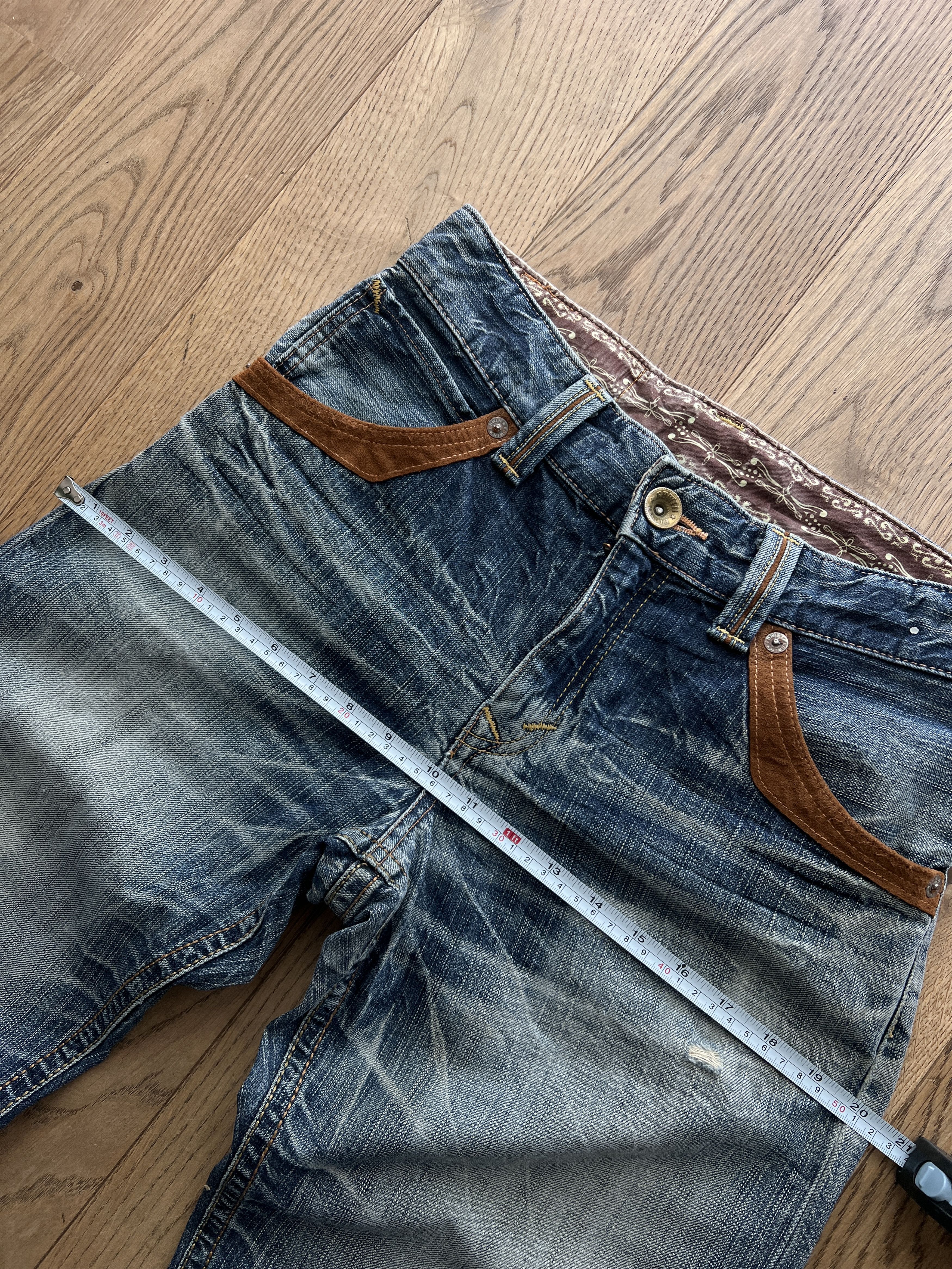 Edwin EDWIN WESTERN COWBOY DENIM JEANS DISTRESSED VINTAGE RARE Y2K Size US 29 - 11 Thumbnail
