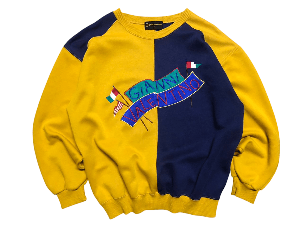 Gianni Valentino Vintage Gianni Valentino Embroidery SpellOut Logo Sweatshirt Size US M / EU 48-50 / 2 - 1 Thumbnail