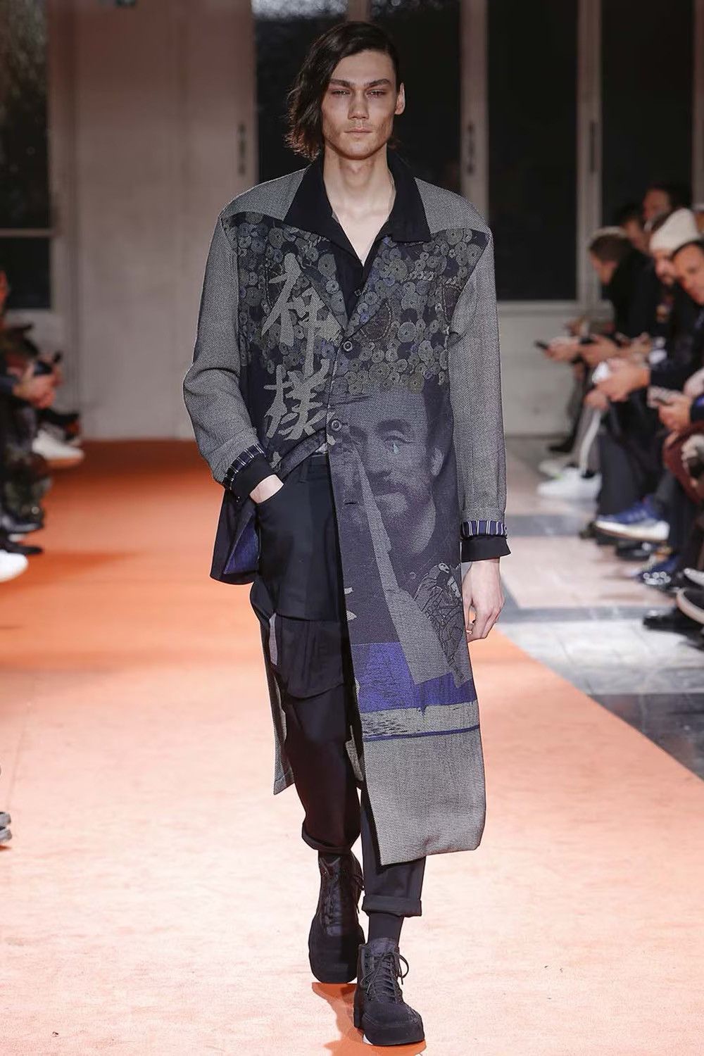 Yohji Yamamoto Yohji Yamamoto Pour Homme Black Scandal AW18 Printed Skirt Size US 32 / EU 48 - 7 Thumbnail