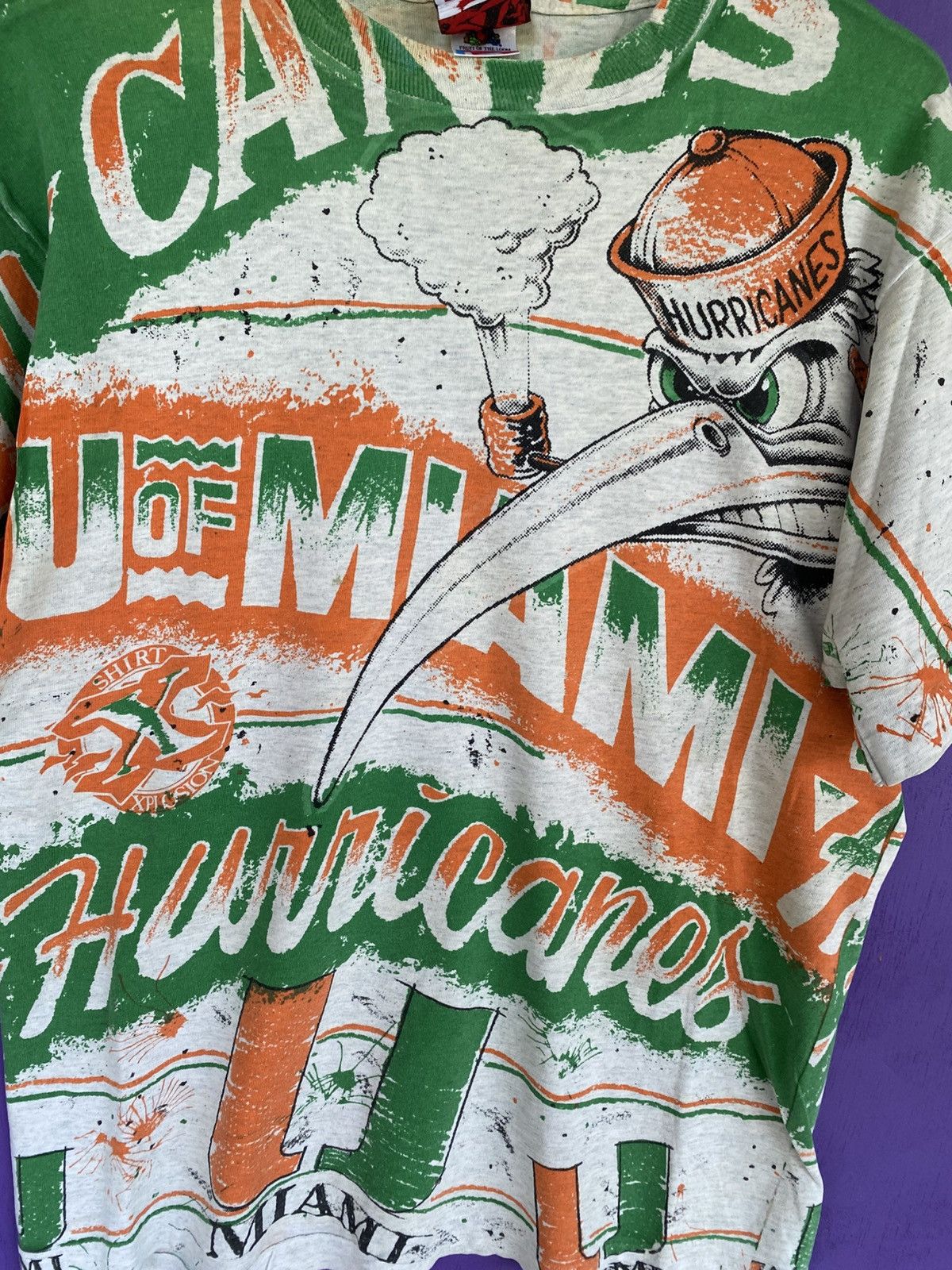 Other Vintage 90s Miami Hurricanes AOP t-shirt Size US XL / EU 56 / 4 - 3 Thumbnail