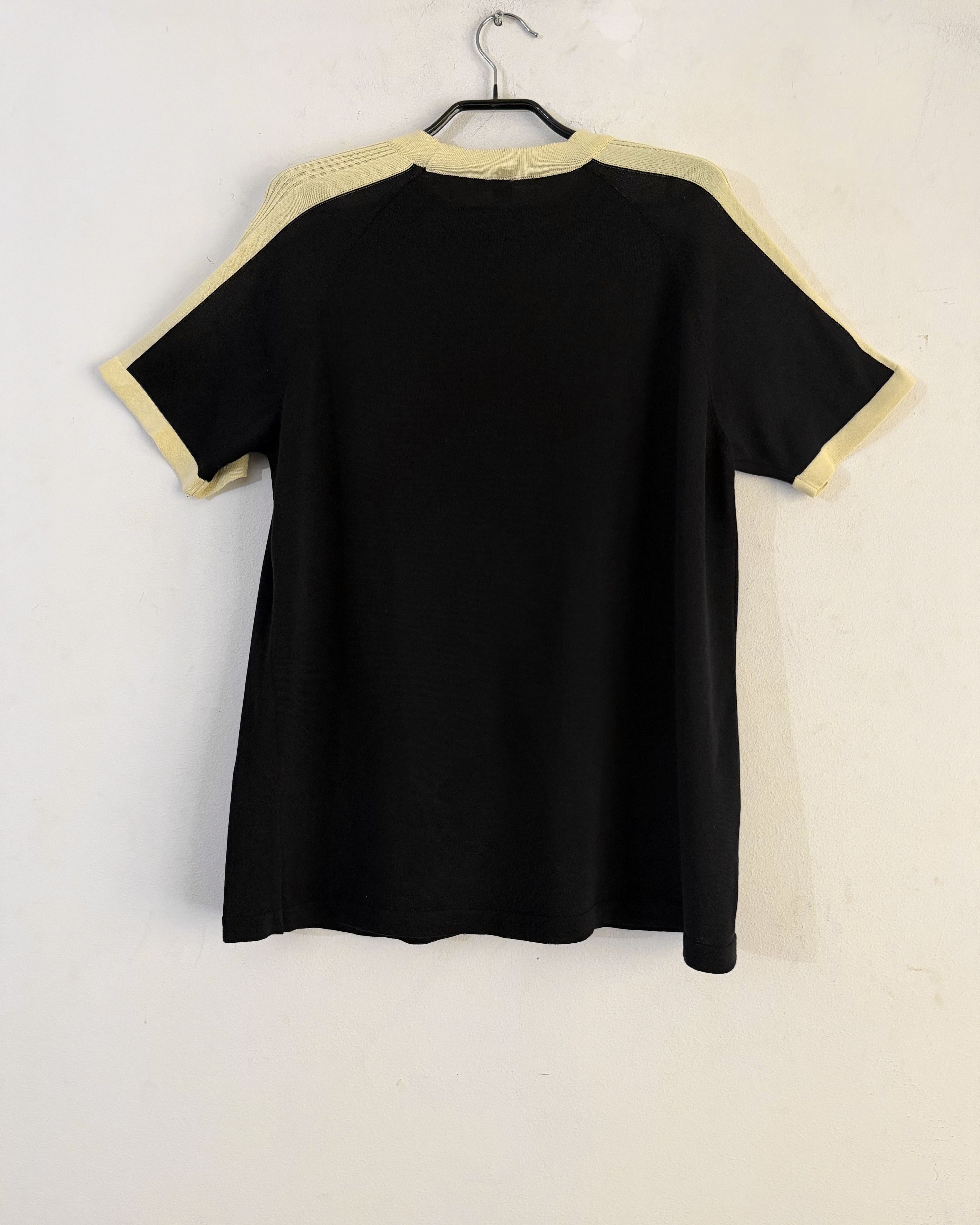 Judy Turner Contrast Stripe Cotton Knit Tee Size US XL / EU 56 / 4 - 2 Thumbnail