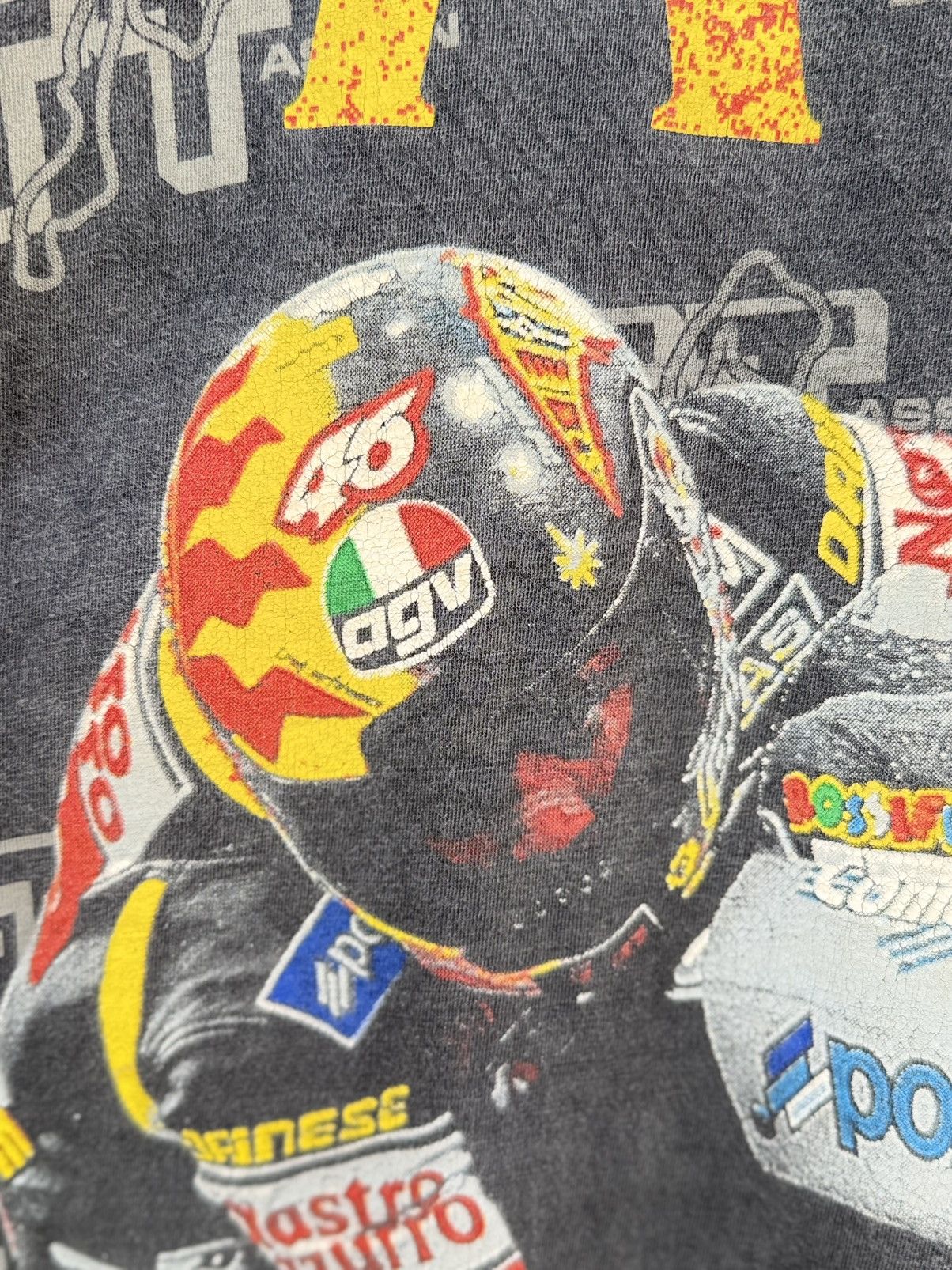Marlboro Thrashed Vintage 90s Ovp TT Assen World Champion Rossi Arai Size US XL / EU 56 / 4 - 14 Thumbnail