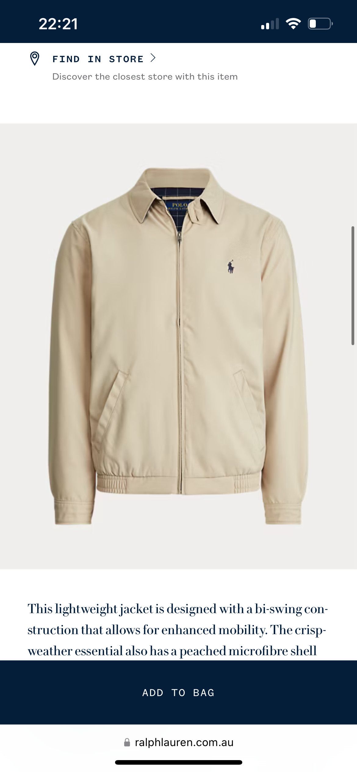 Polo Ralph Lauren Bi-Swing Jacket Size US S / EU 44-46 / 1 - 1 Thumbnail