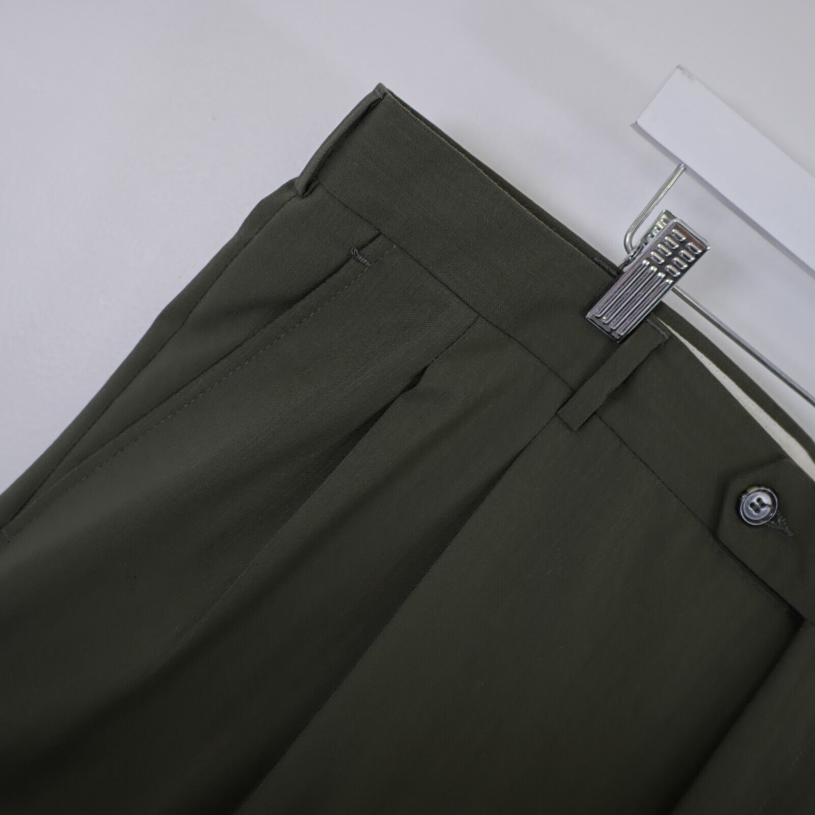 Designer Gianfranco Ruffini Worsted Wool Green 2 Piece Suit 48L 41/29 Size 48L - 3 Thumbnail