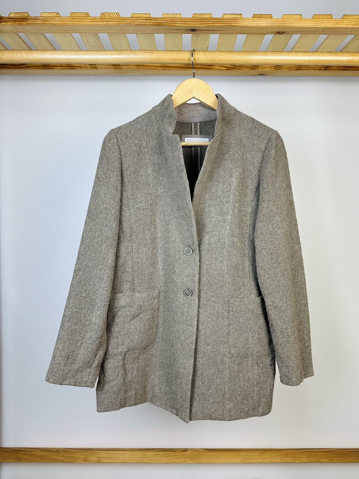 Fabiana Filippi Fabiana Filippi Wool Sweater Jacket Size L / US 10 / IT 46 - 1 Thumbnail
