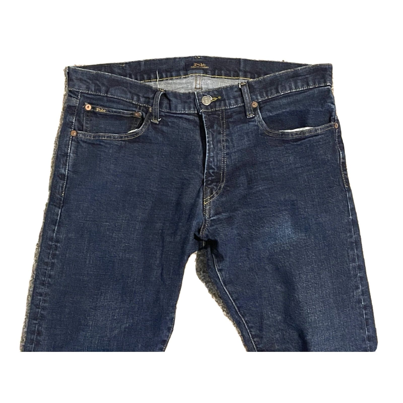 Polo Ralph Lauren Polo Ralph Lauren Jeans Men Slim Straight Varick 37x31 Blue Denim 5-Pocket Logo Slimming Modern Regular Mens Size US M / EU 48-50 / 2 - 2 Thumbnail