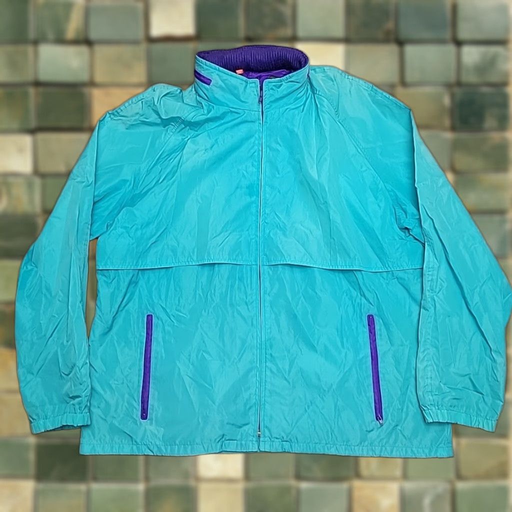Vintage VINTAGE Woolrich Jacket Mens XL Teal Windbreaker Full Zip Outdoor Packable Hood Size US XL / EU 56 / 4 - 1 Thumbnail