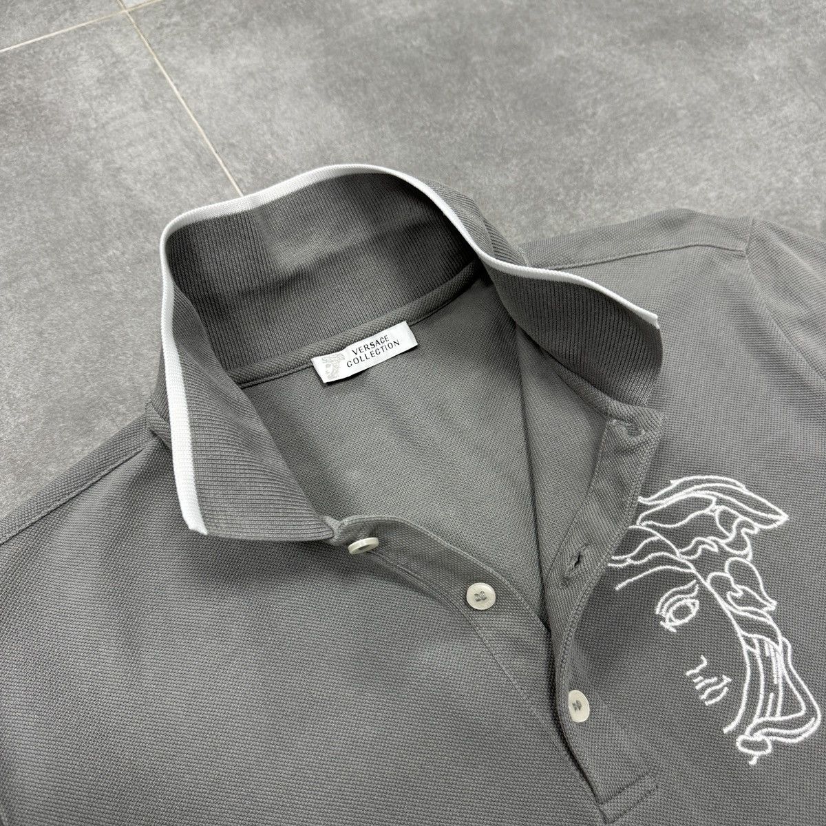 Versace Versace Collection Embroidered Medusa Head Logo Polo Slim Size US M / EU 48-50 / 2 - 11 Thumbnail